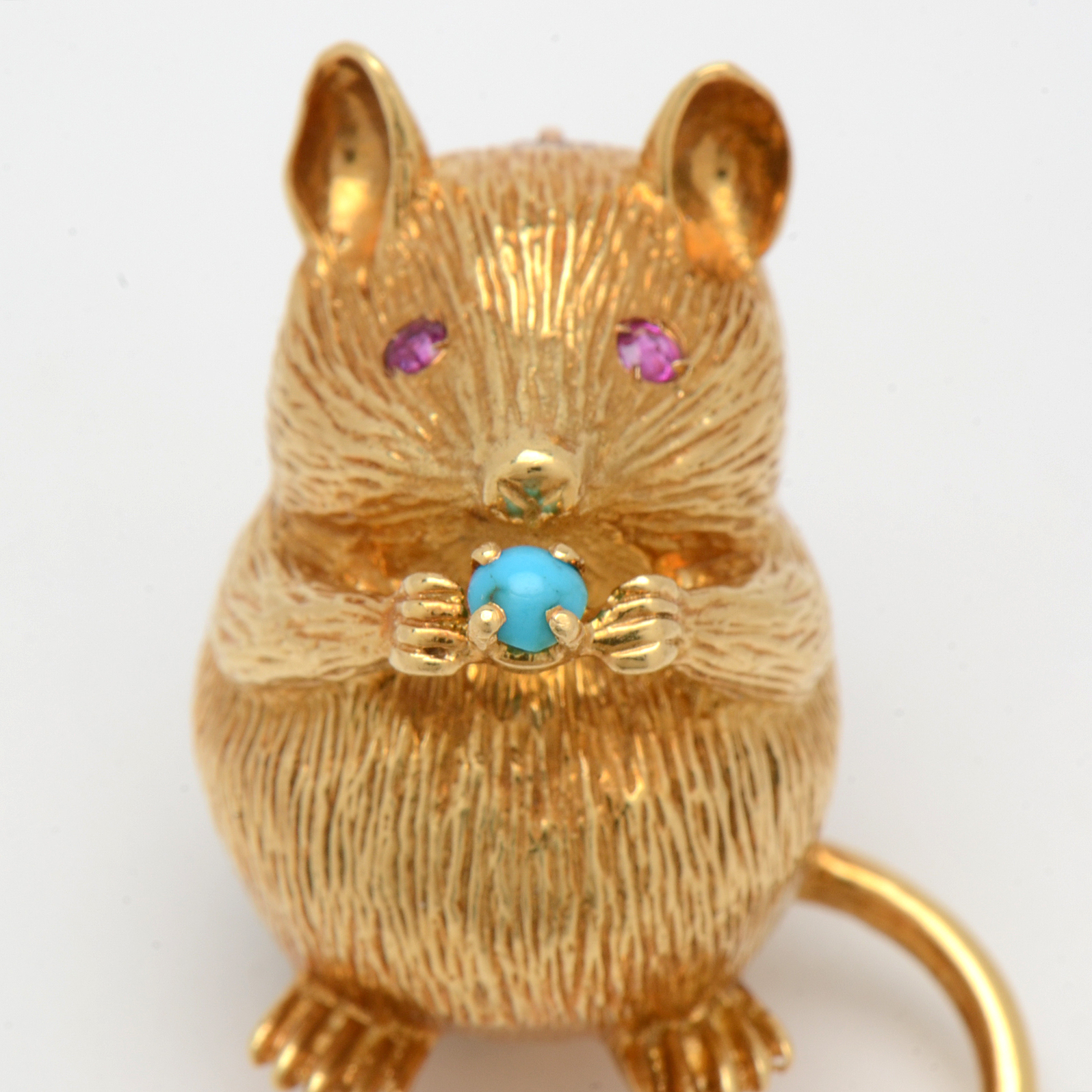 Tiffany & Co. 18K Yellow Gold Mouse Brooch