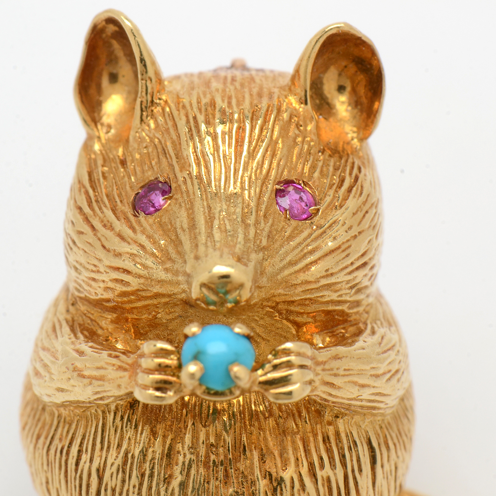 Tiffany & Co. 18K Yellow Gold Mouse Brooch