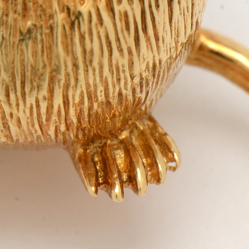 Tiffany & Co. 18K Yellow Gold Mouse Brooch