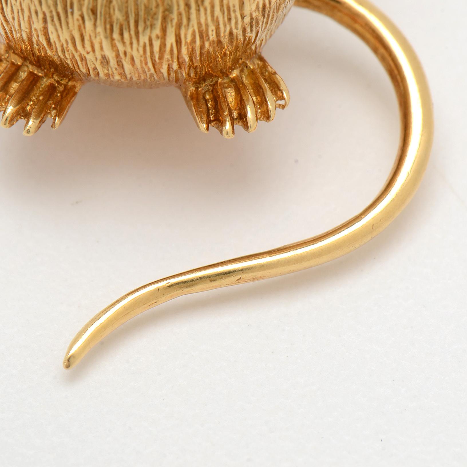 Tiffany & Co. 18K Yellow Gold Mouse Brooch