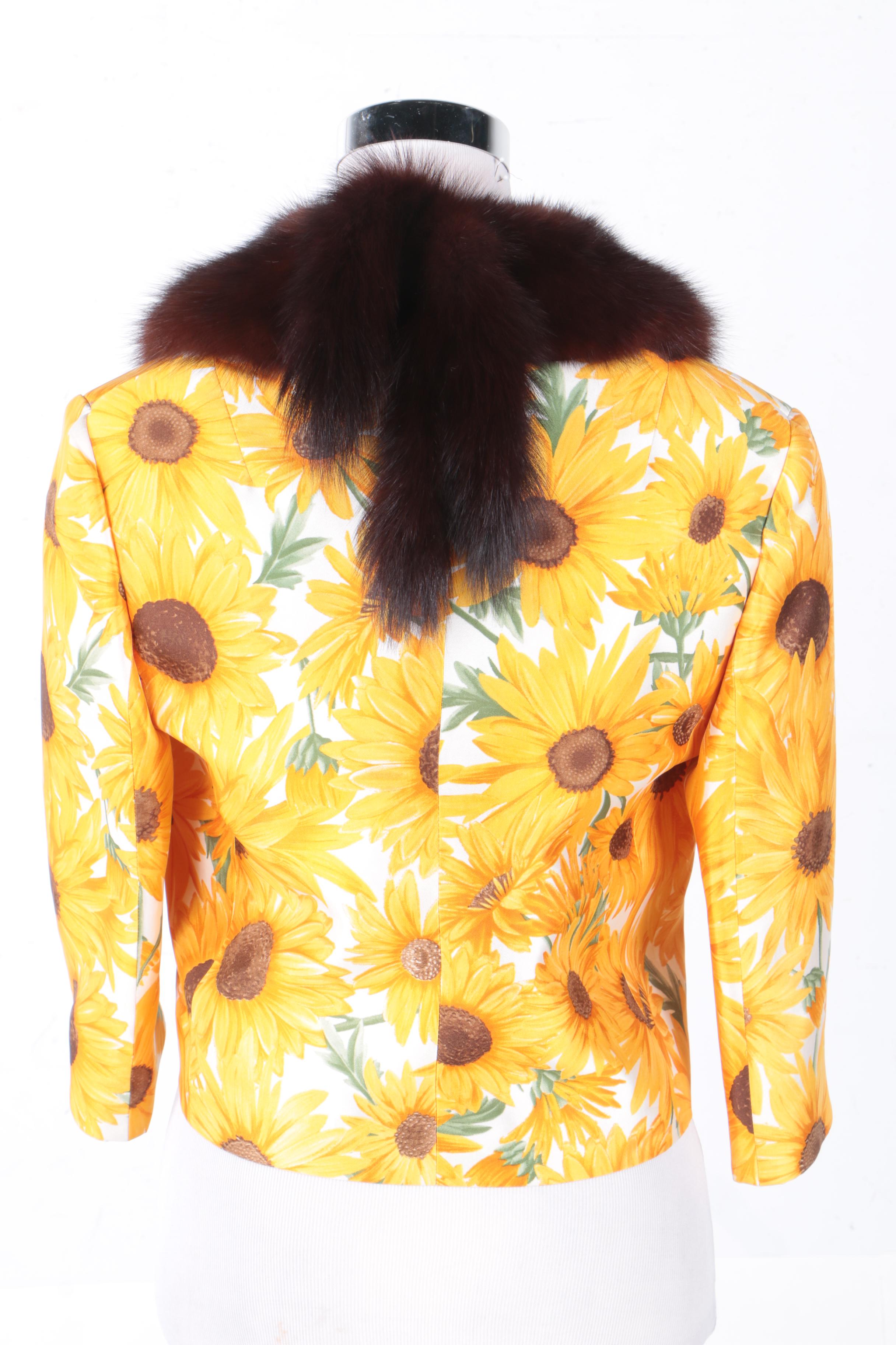 Dolce & Gabbana Sunflower Jacket with Matching Baguette