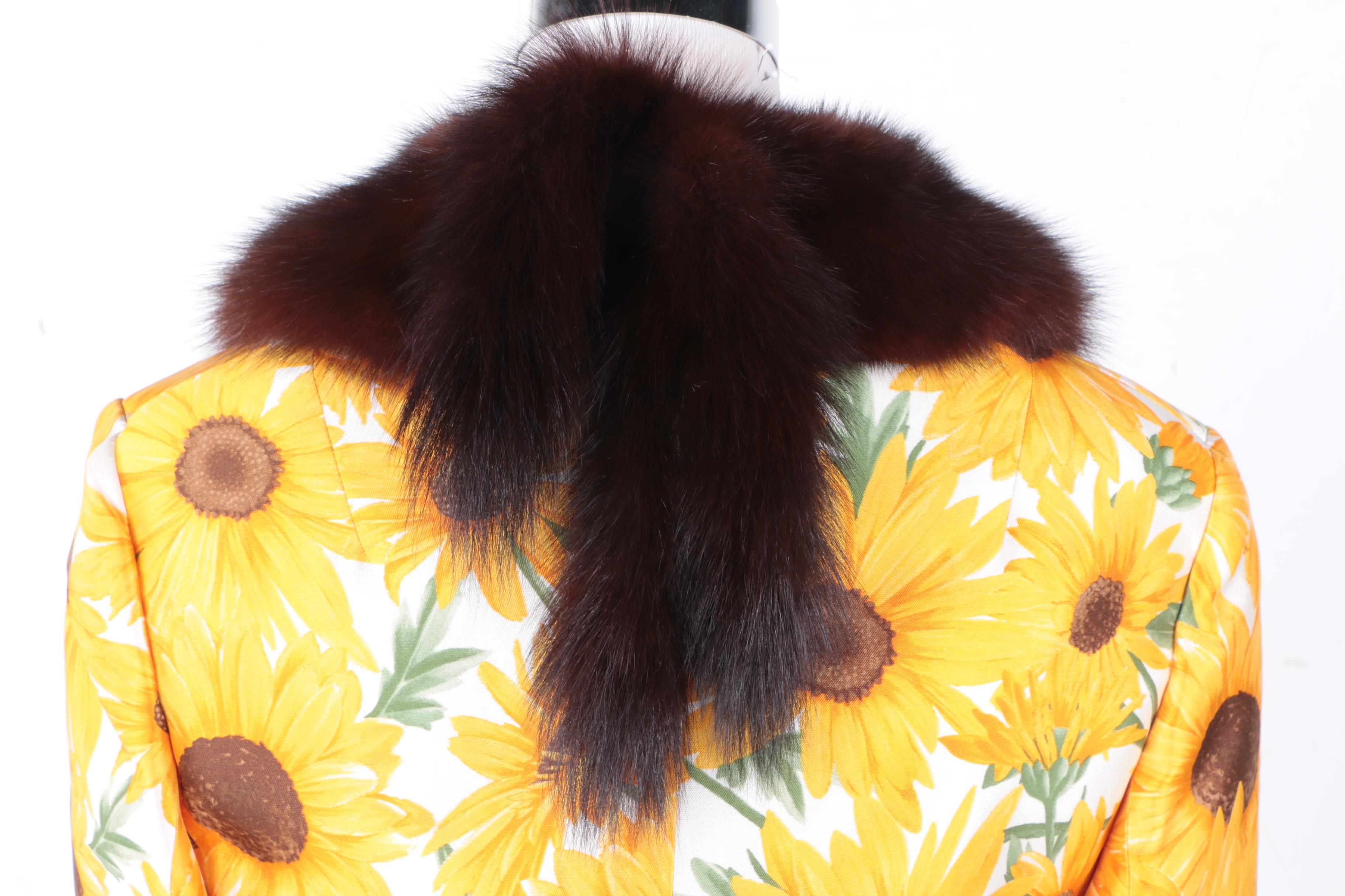 Dolce & Gabbana Sunflower Jacket with Matching Baguette