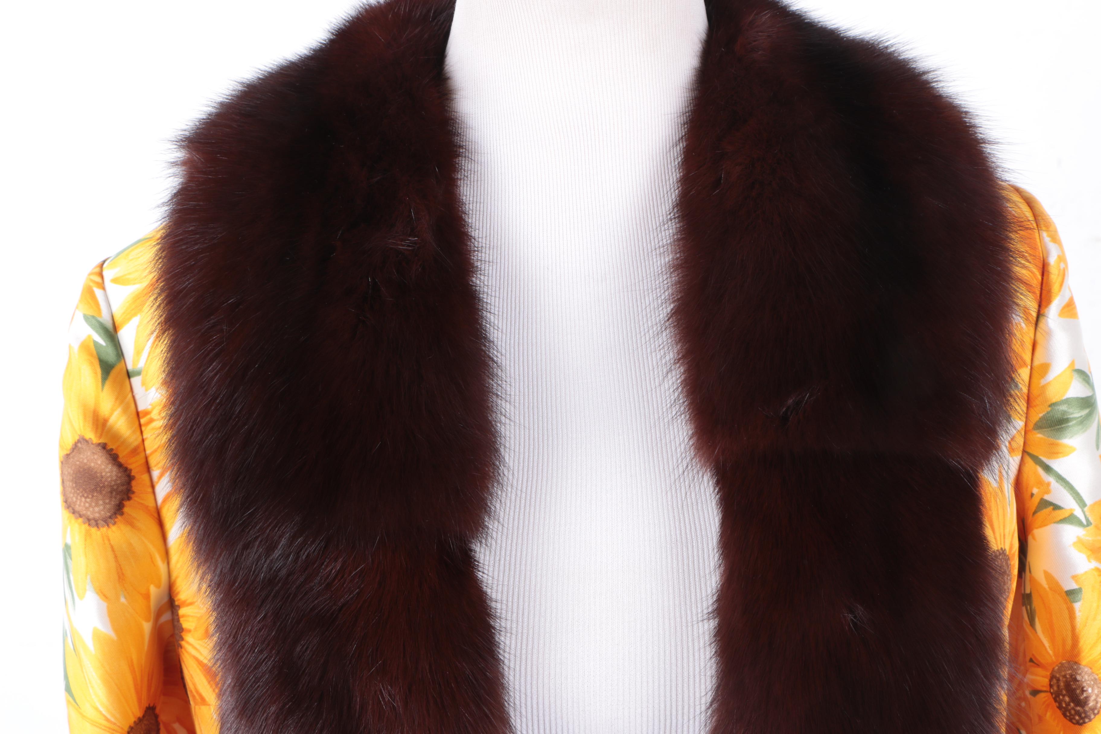 Dolce & Gabbana Sunflower Jacket with Matching Baguette