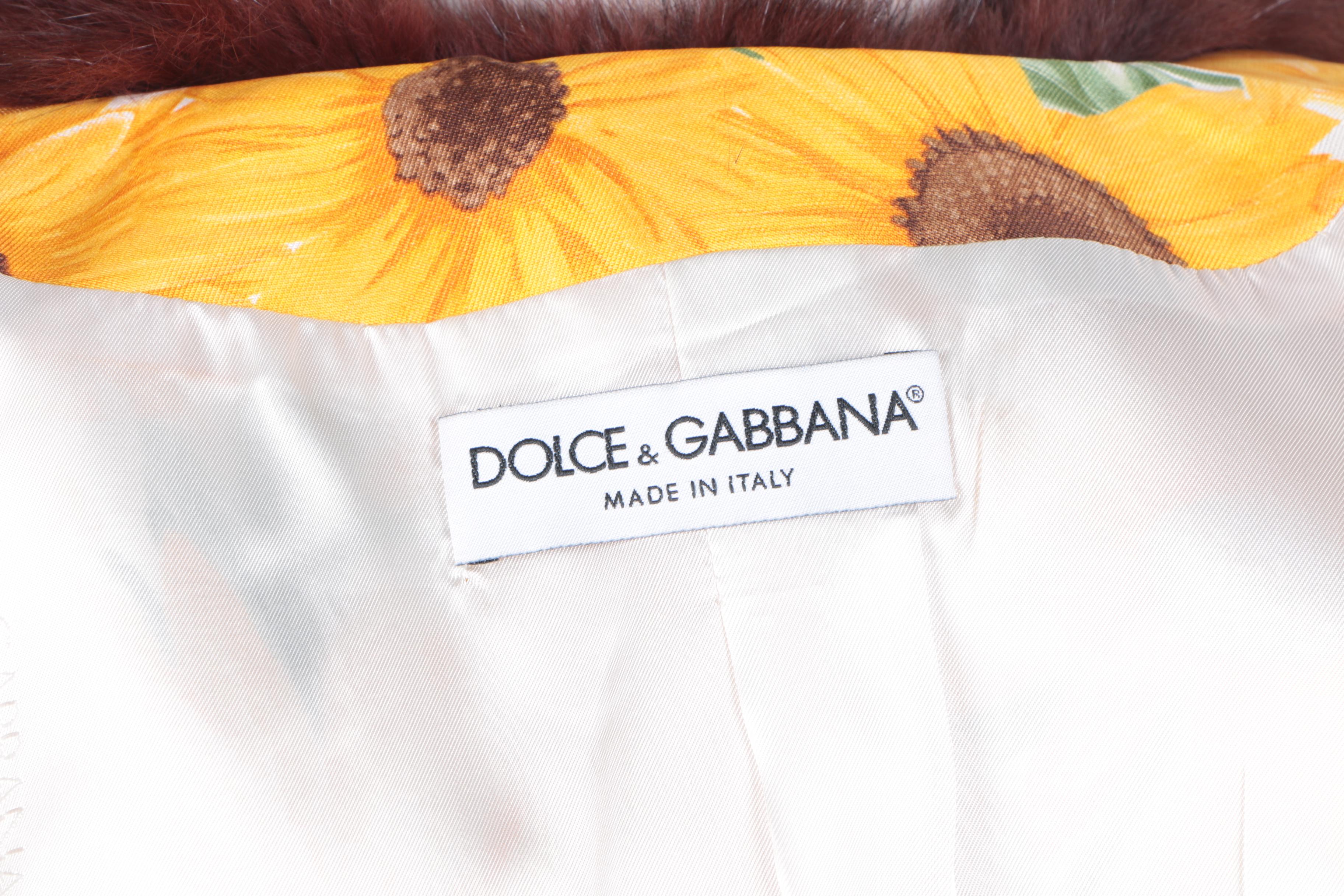 Dolce & Gabbana Sunflower Jacket with Matching Baguette
