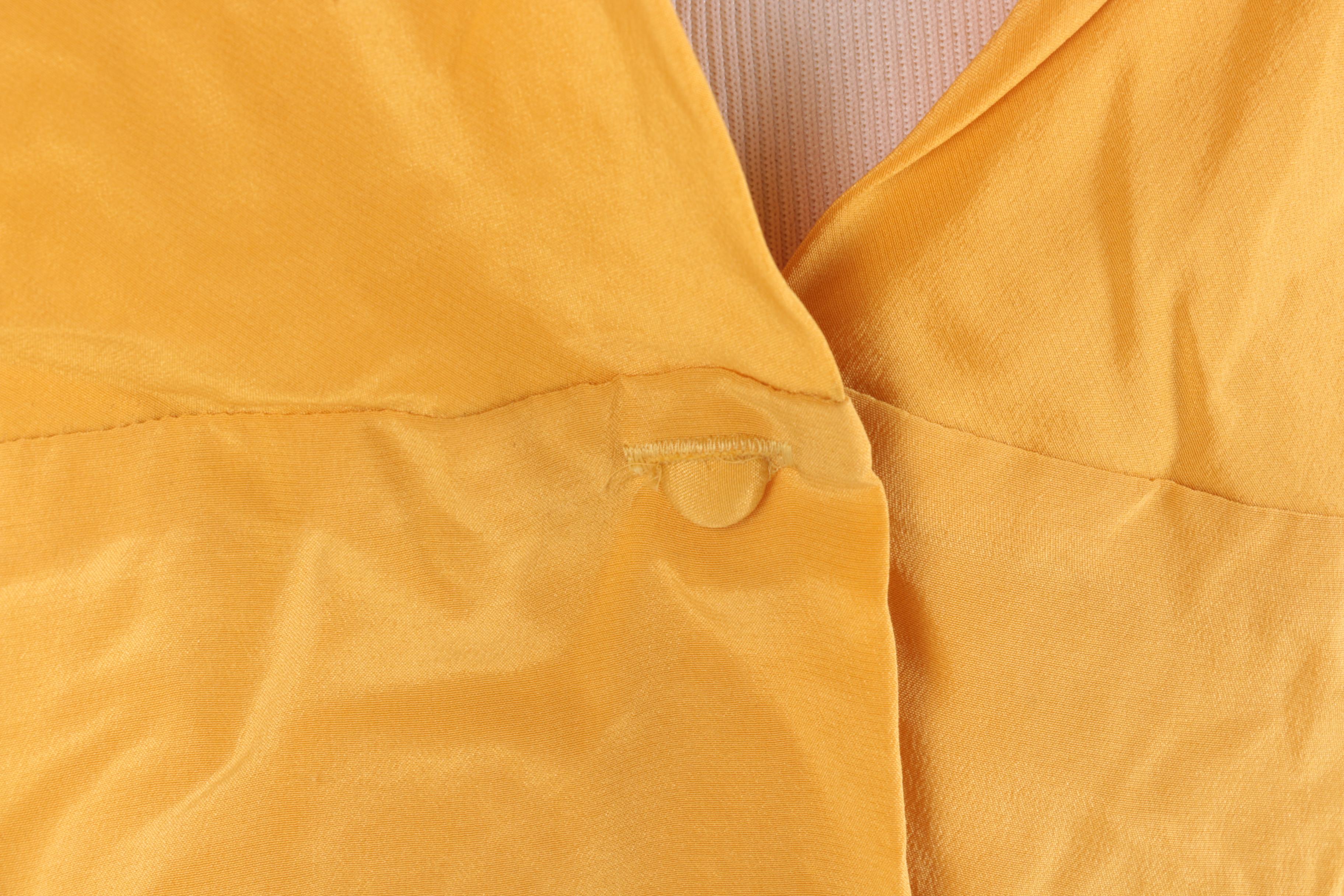 Christian Dior Double-Breasted Yellow Silk Blazer