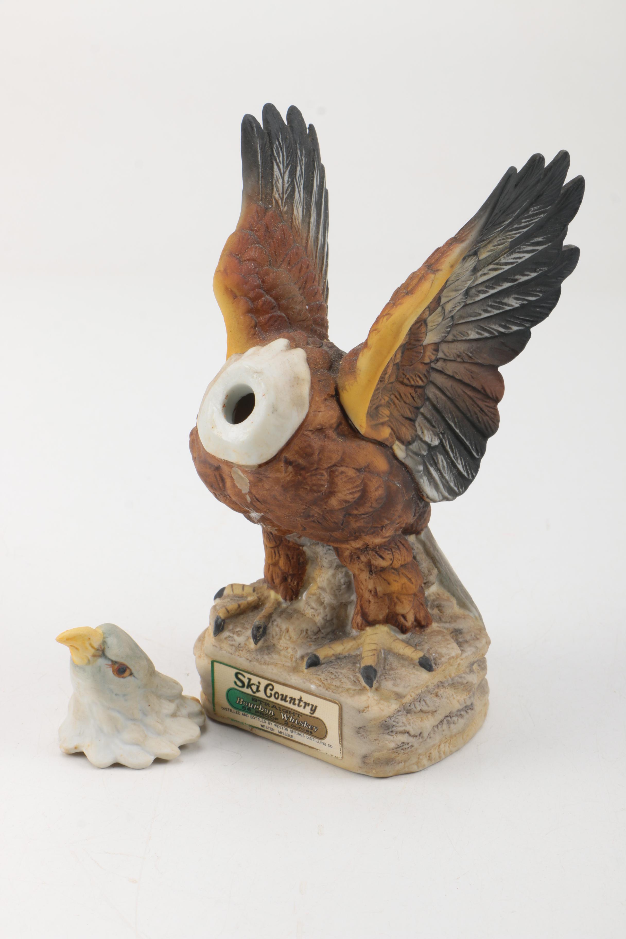 Ski Country Bourbon Whiskey Decanters with Limited Edition "Badger Mini"