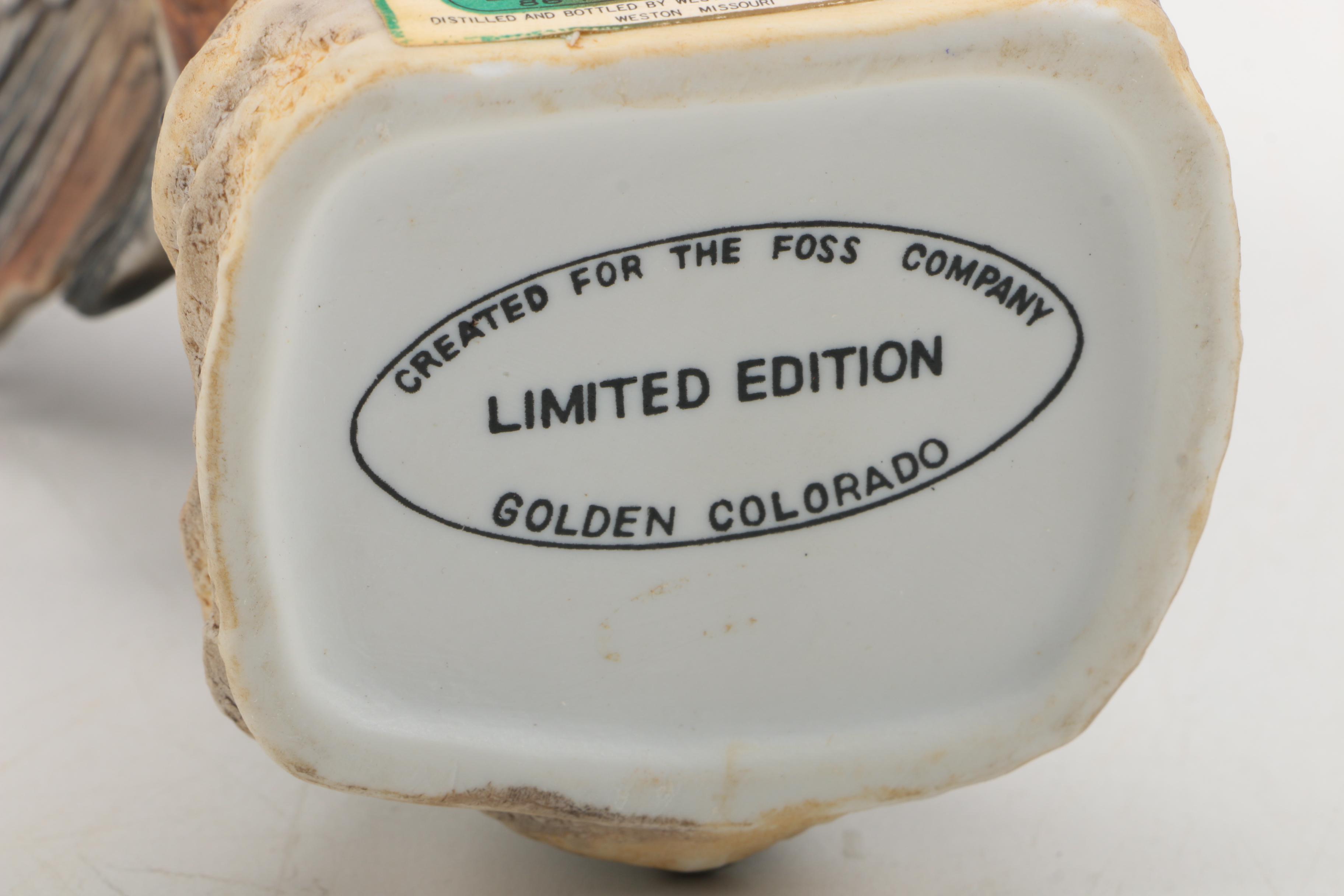 Ski Country Bourbon Whiskey Decanters with Limited Edition "Badger Mini"