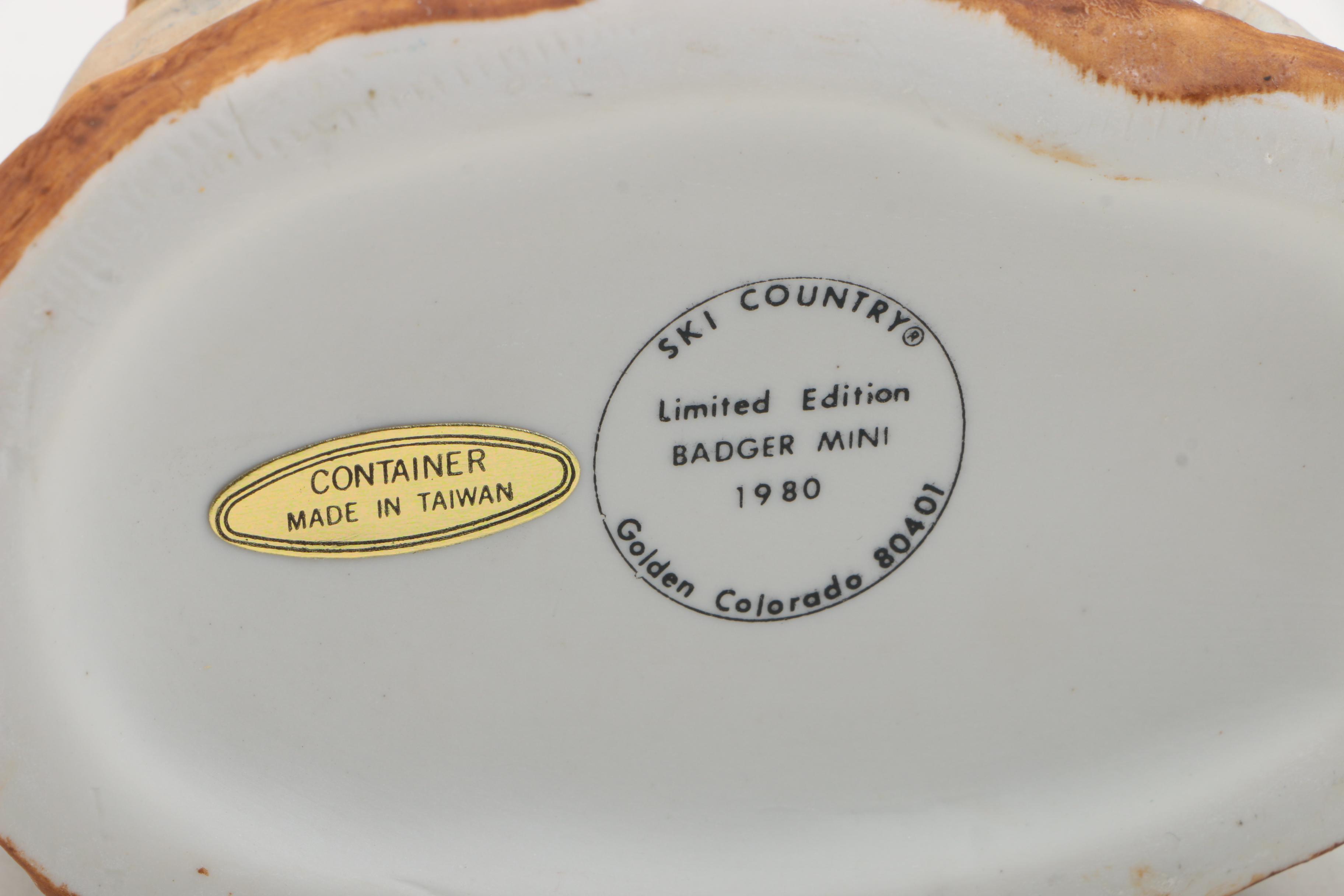 Ski Country Bourbon Whiskey Decanters with Limited Edition "Badger Mini"