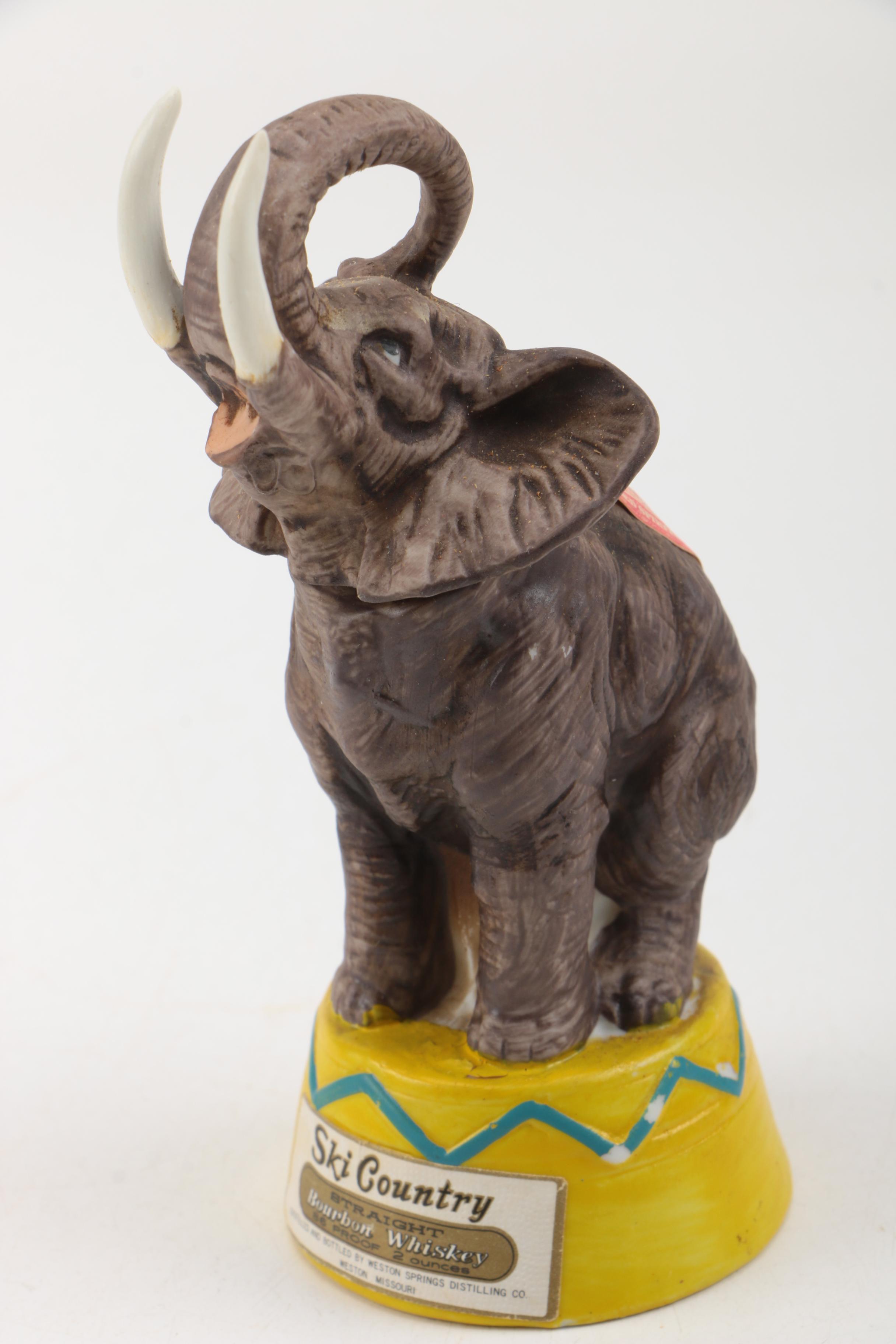 Ski Country Bourbon Whiskey Decanters with Limited Edition "Badger Mini"