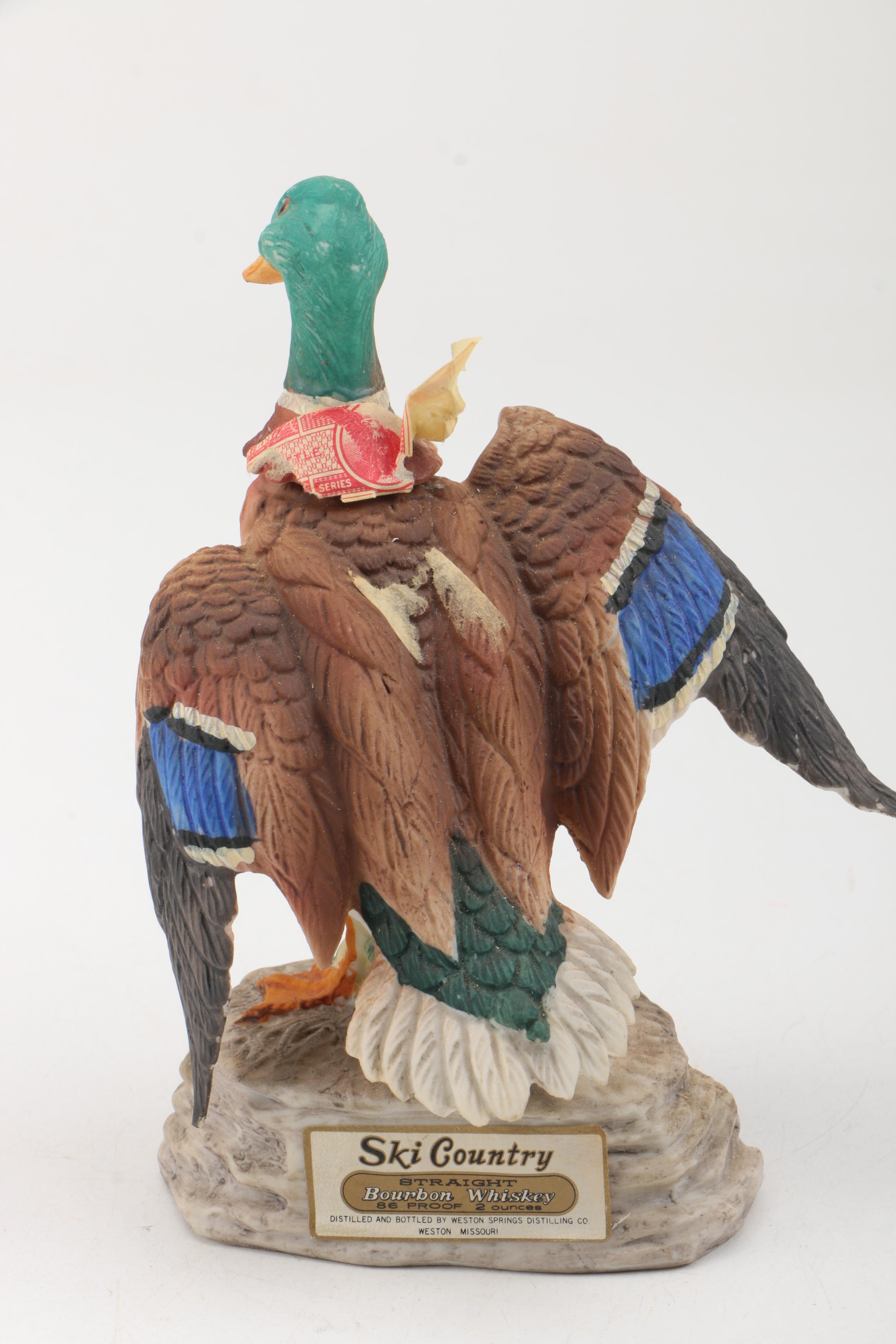 Ski Country Bourbon Whiskey Decanters with Limited Edition "Badger Mini"