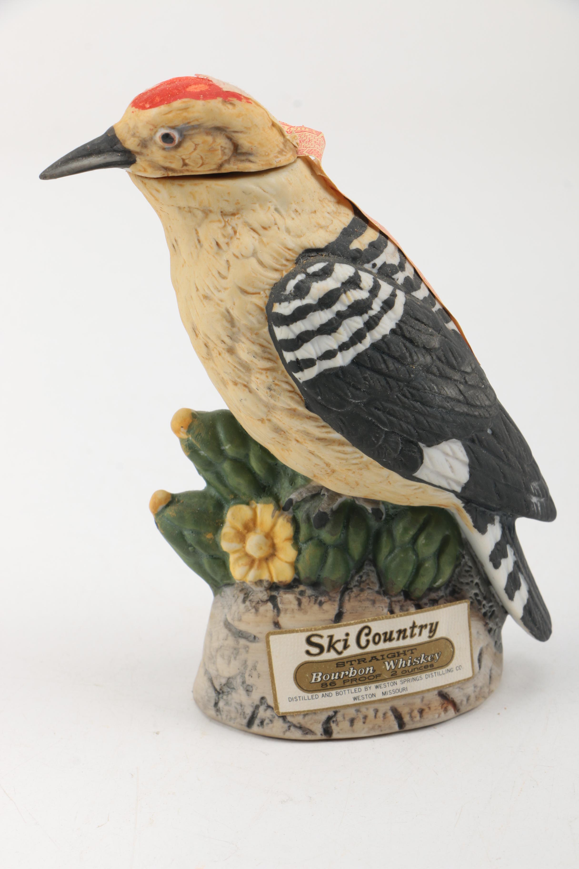 Ski Country Bourbon Whiskey Decanters with Limited Edition "Badger Mini"