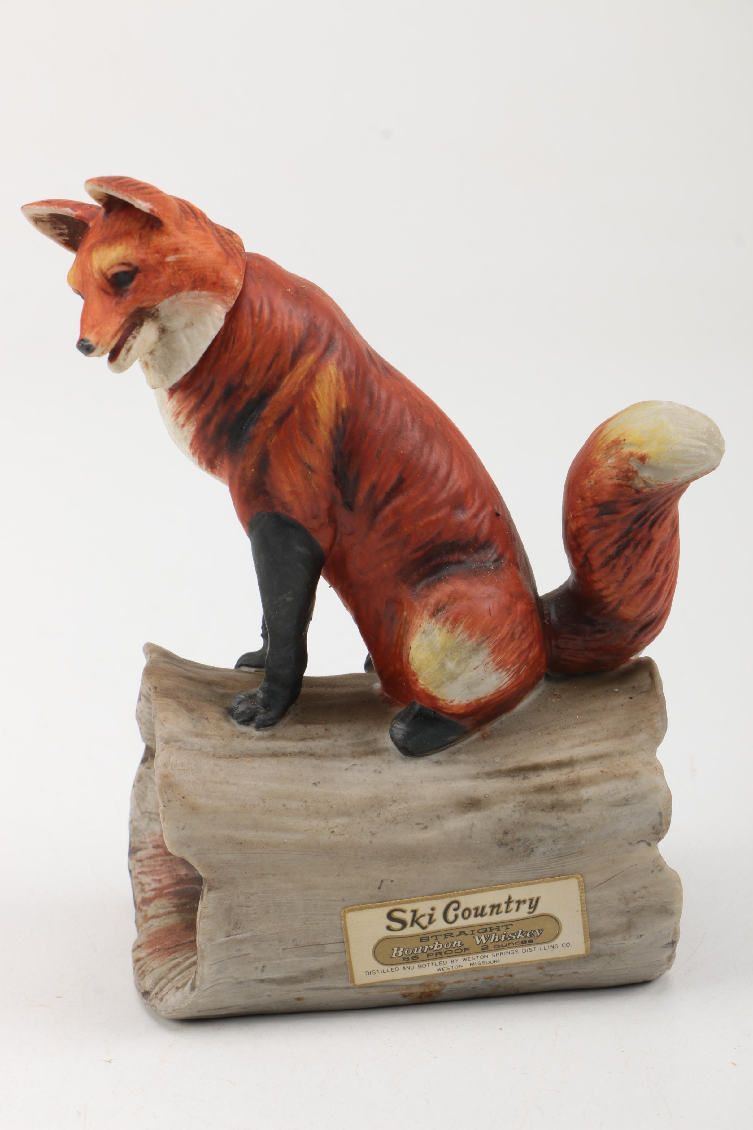 Ski Country Bourbon Whiskey Decanters with Limited Edition "Badger Mini"