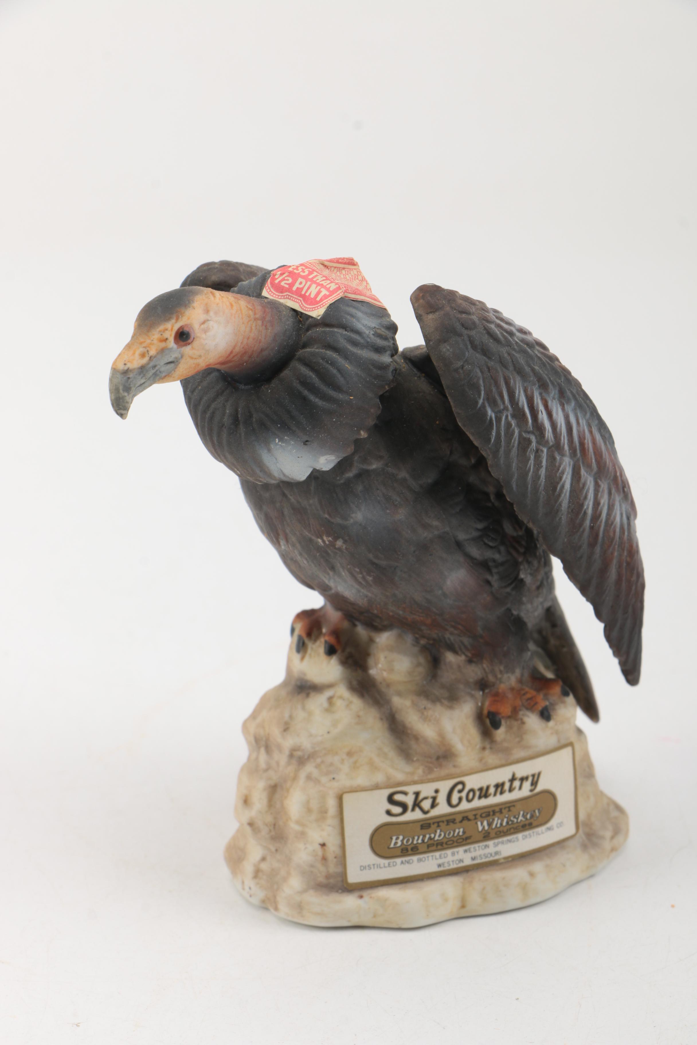 Ski Country Bourbon Whiskey Decanters with Limited Edition "Badger Mini"