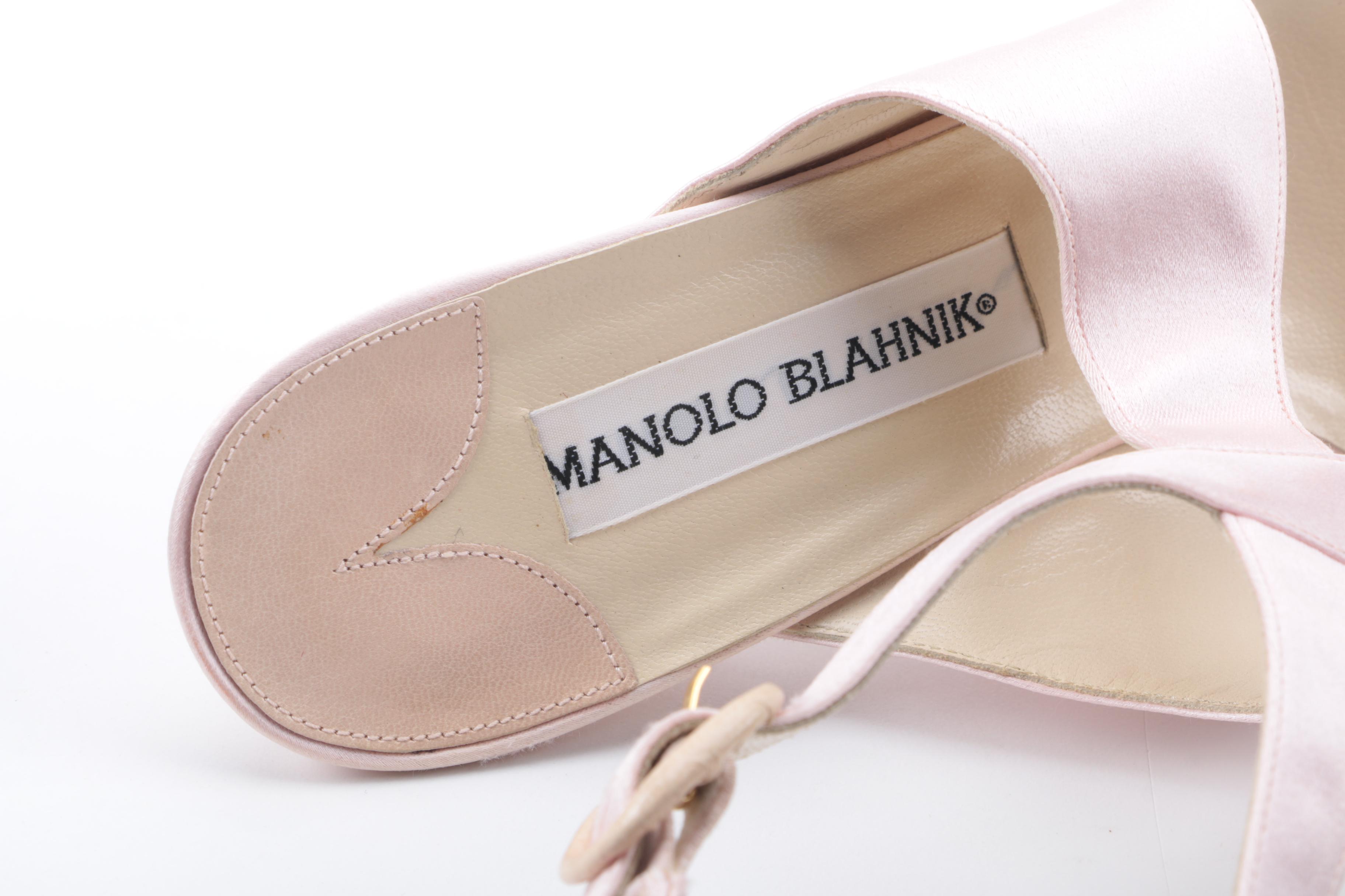 Manolo Blahnik Satin Sandals