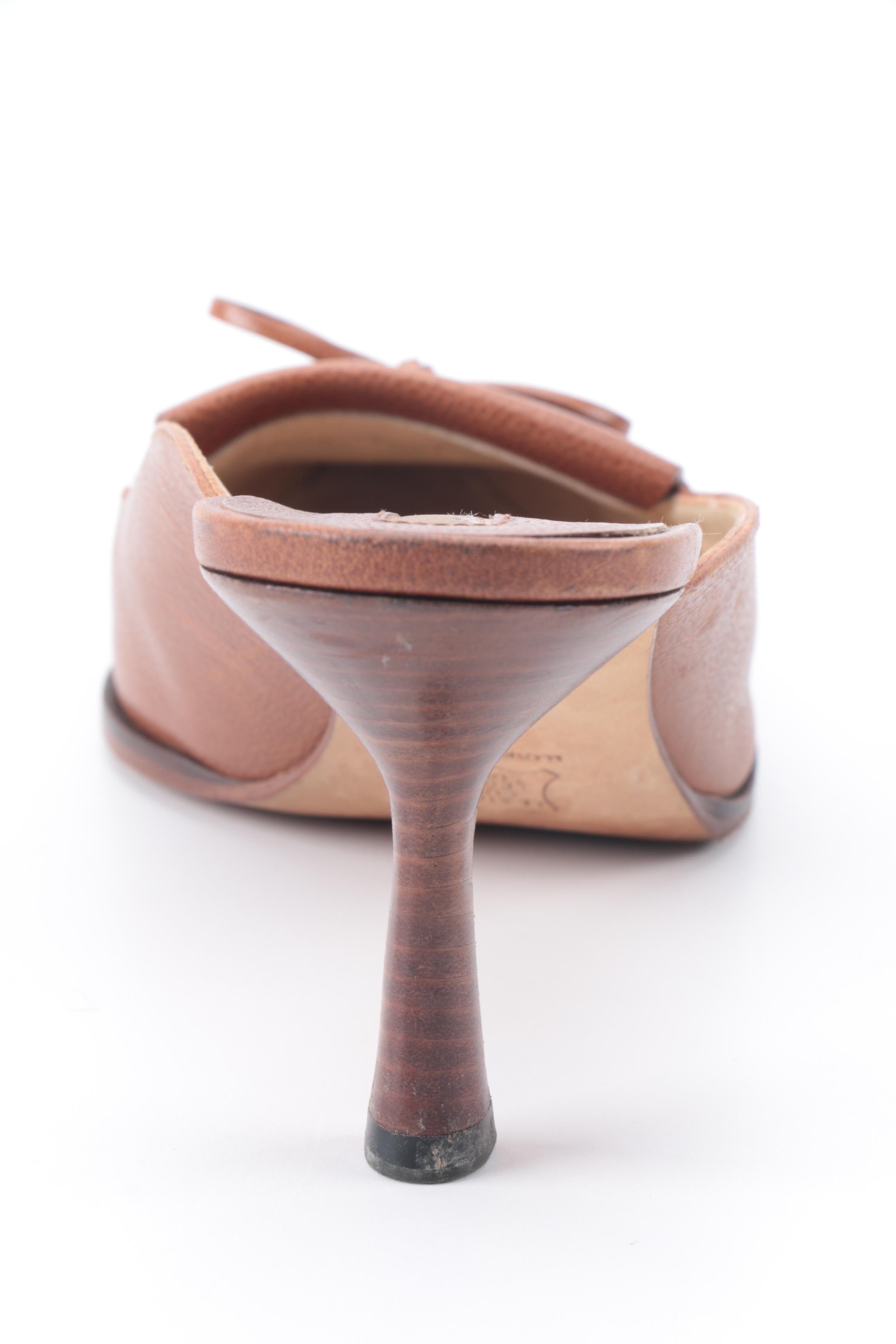 Michael Kors Leather Slip On Heels