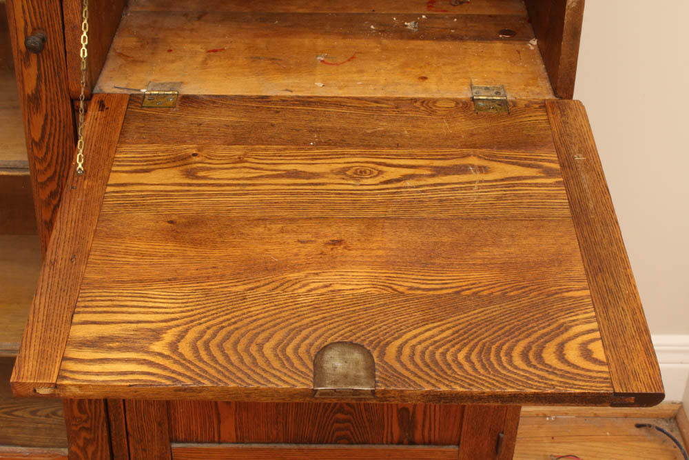 Vintage Oak Display Cabinet and Secretary