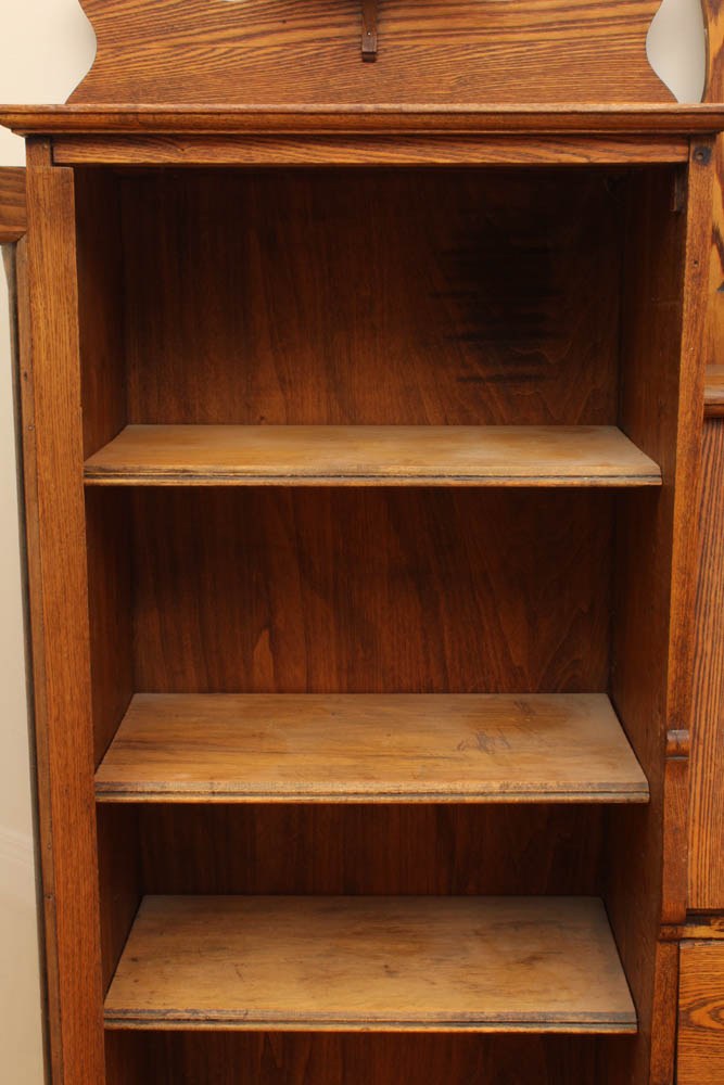 Vintage Oak Display Cabinet and Secretary