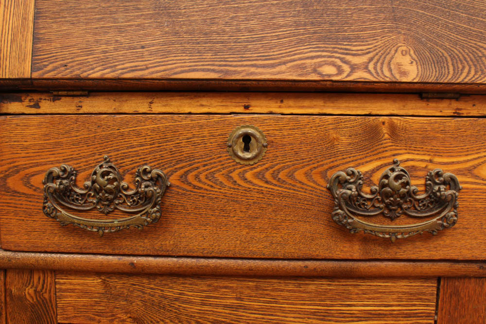 Vintage Oak Display Cabinet and Secretary