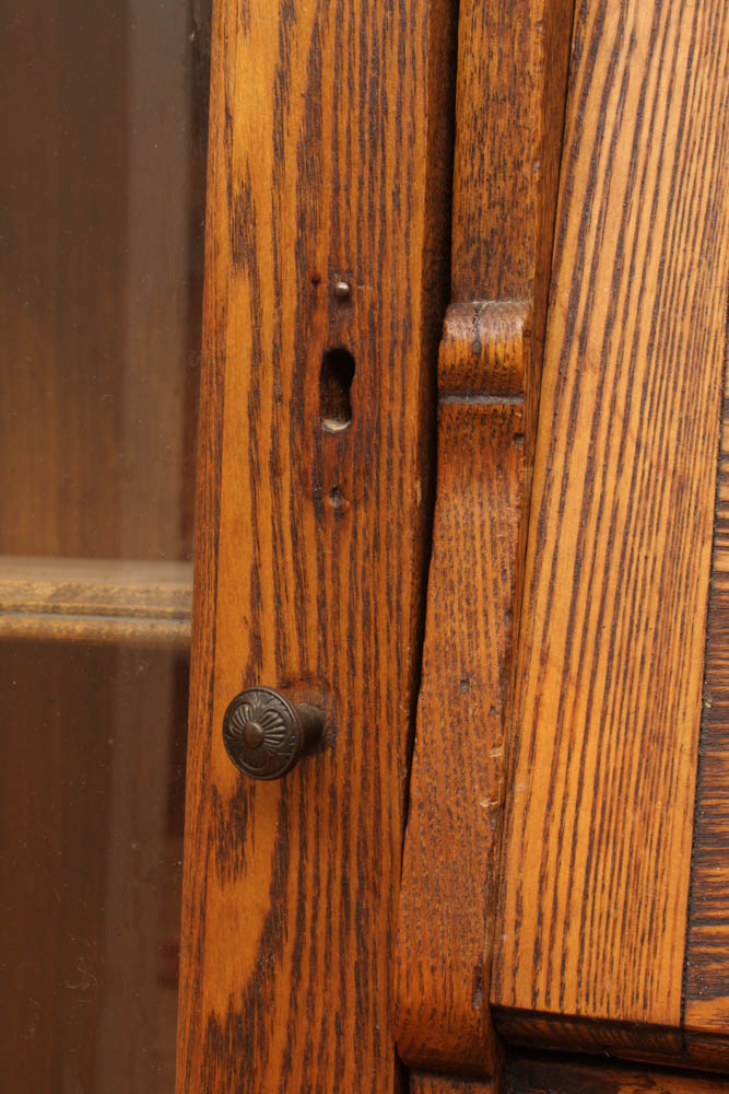 Vintage Oak Display Cabinet and Secretary