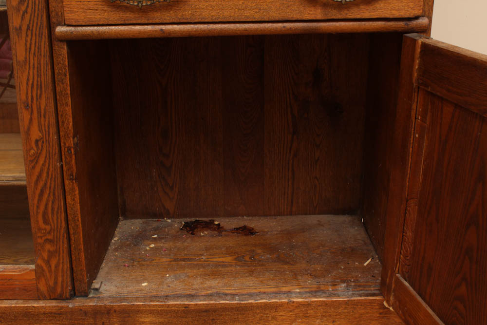 Vintage Oak Display Cabinet and Secretary