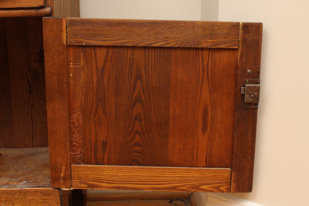 Vintage Oak Display Cabinet and Secretary