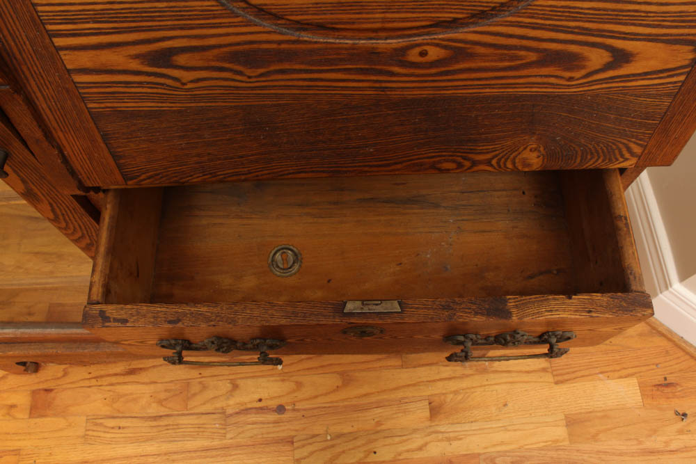Vintage Oak Display Cabinet and Secretary