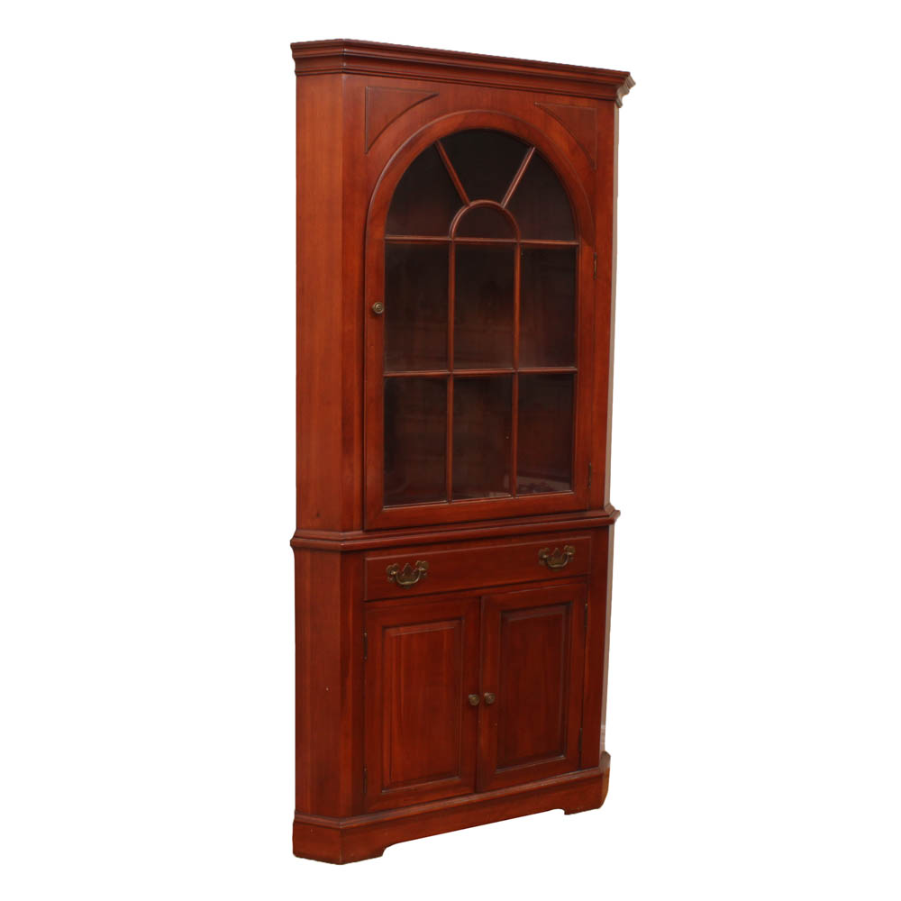 VIntage Cherry Corner China Cabinet by Willett