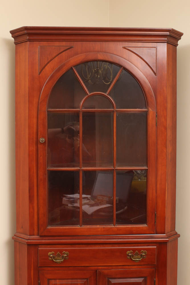 VIntage Cherry Corner China Cabinet by Willett