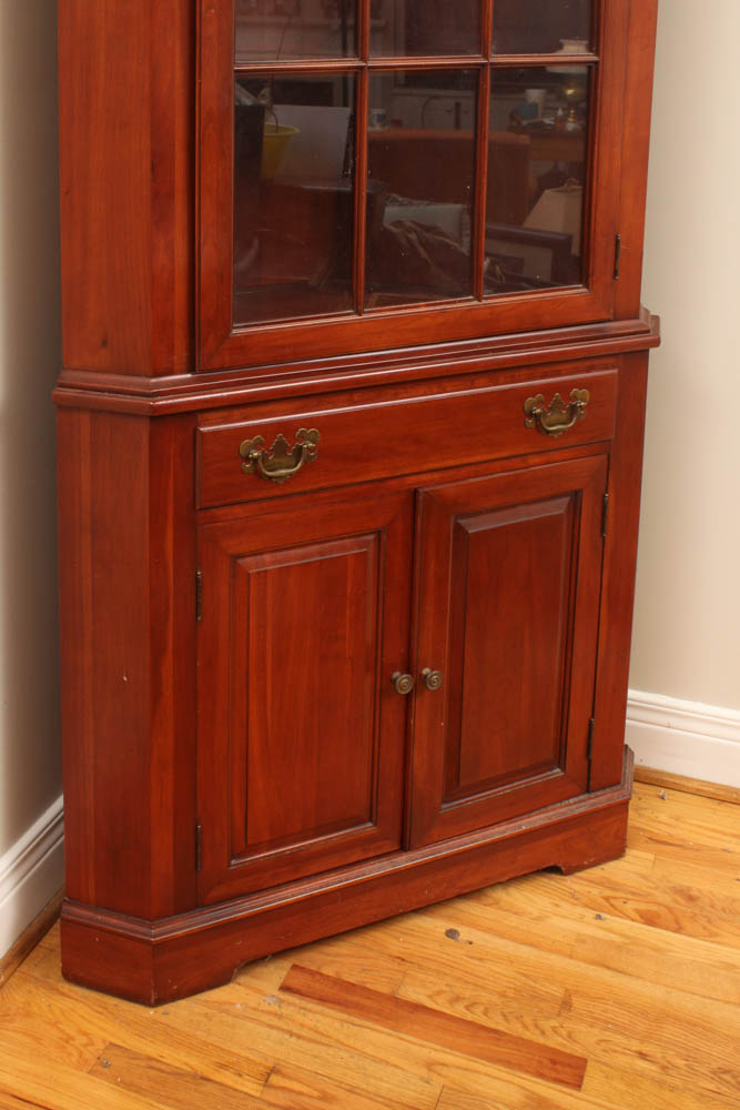 VIntage Cherry Corner China Cabinet by Willett