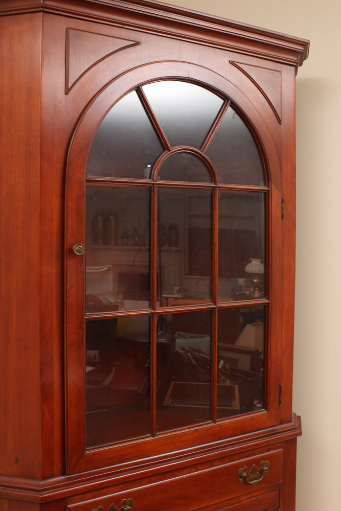 VIntage Cherry Corner China Cabinet by Willett