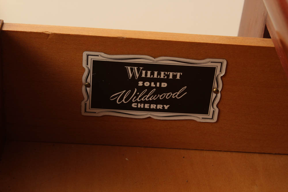 VIntage Cherry Corner China Cabinet by Willett