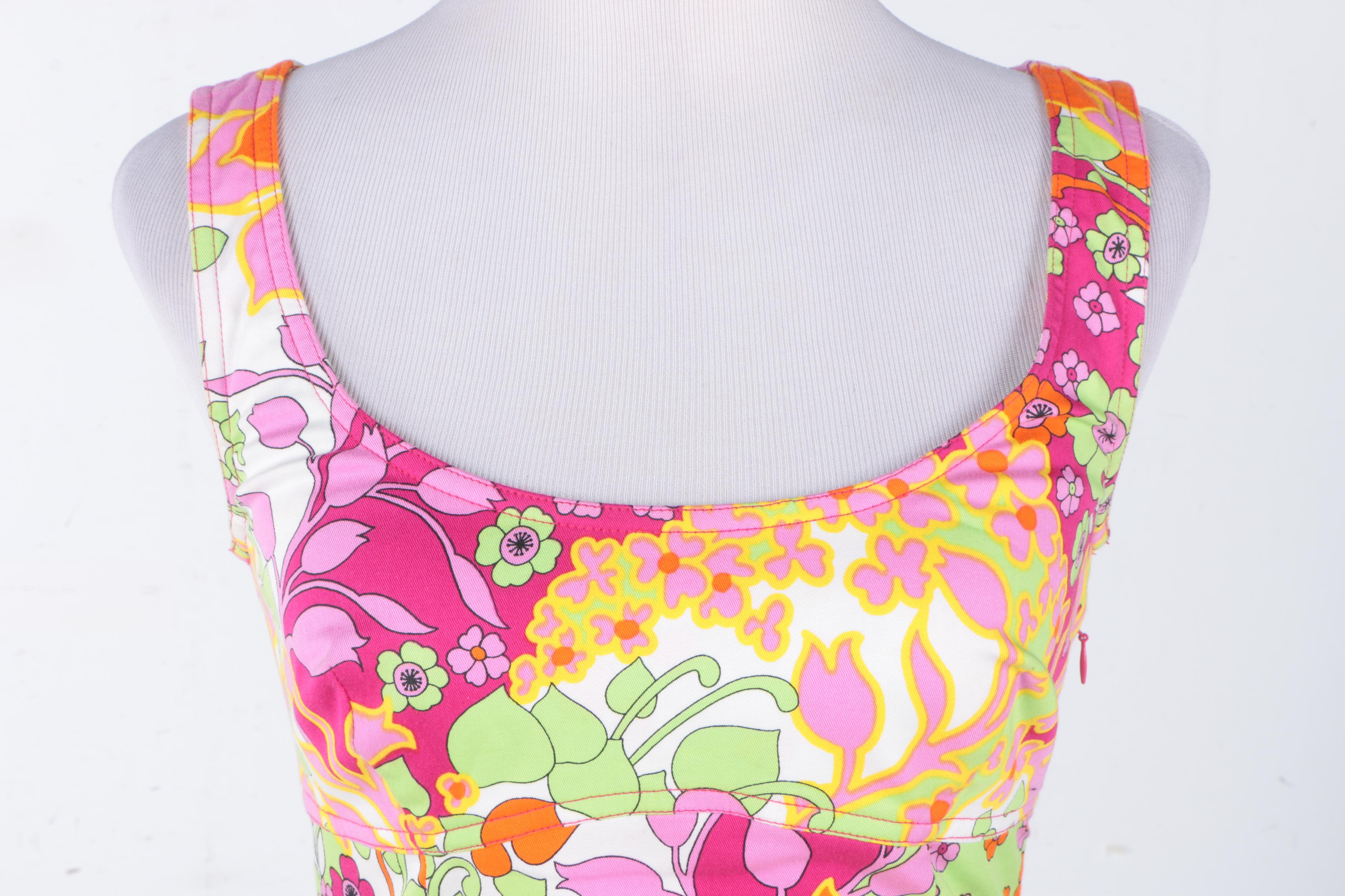 Floral Moschino Jeans Sleeveless Donna Dress