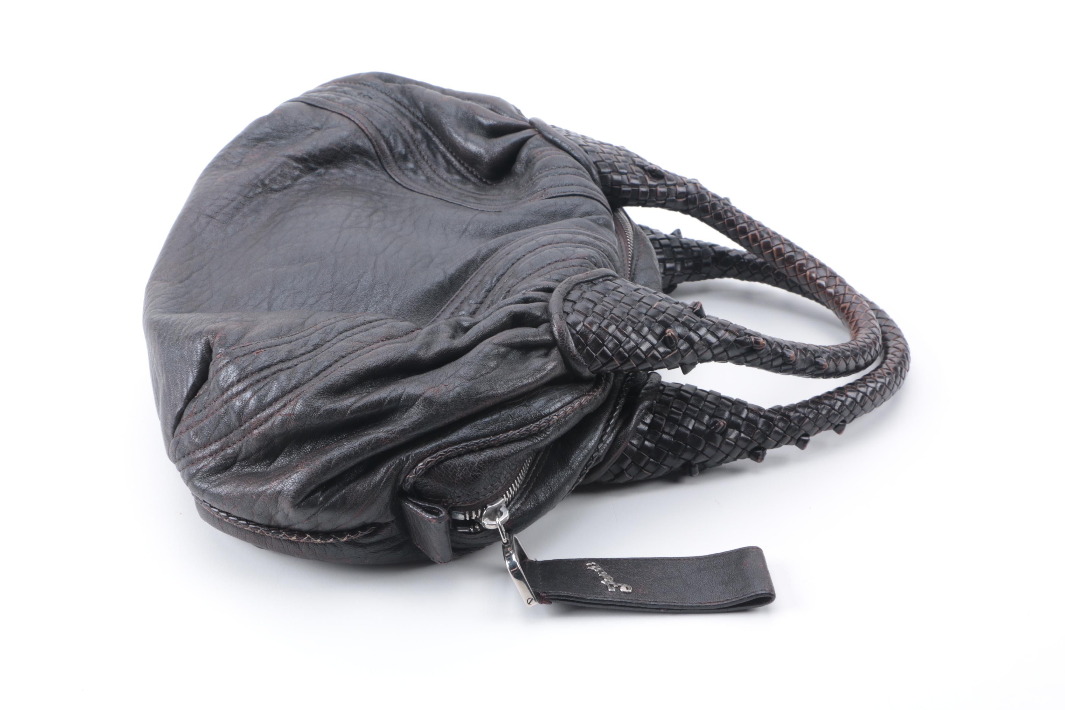 Fendi Brown Leather Mini Spy Bag