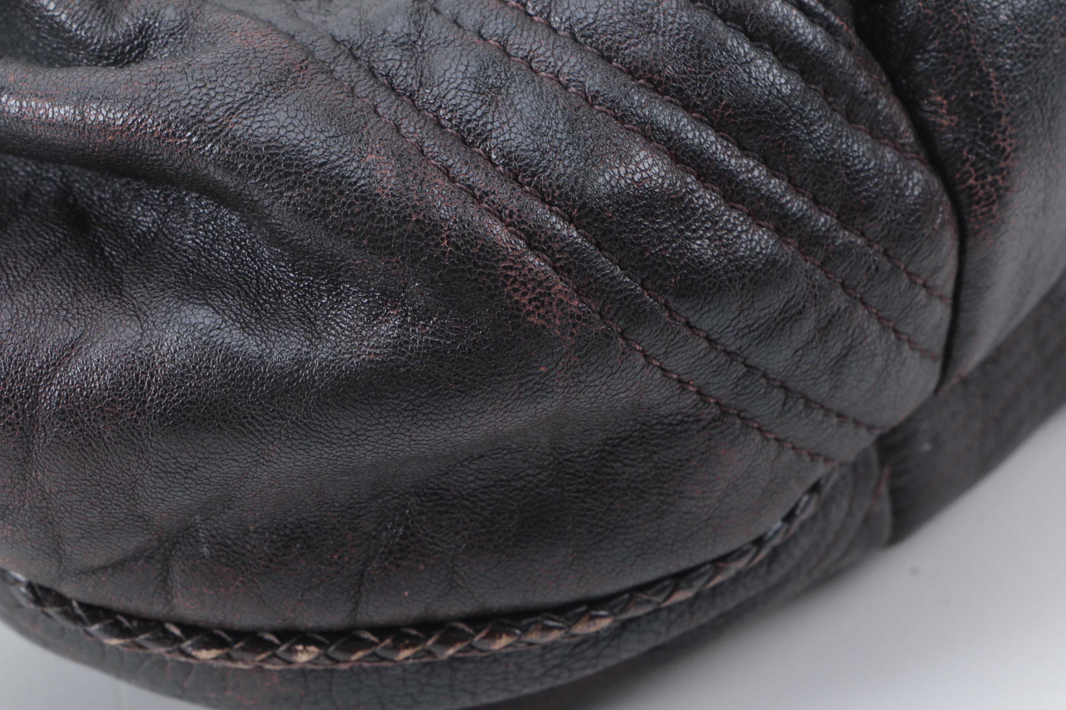 Fendi Brown Leather Mini Spy Bag