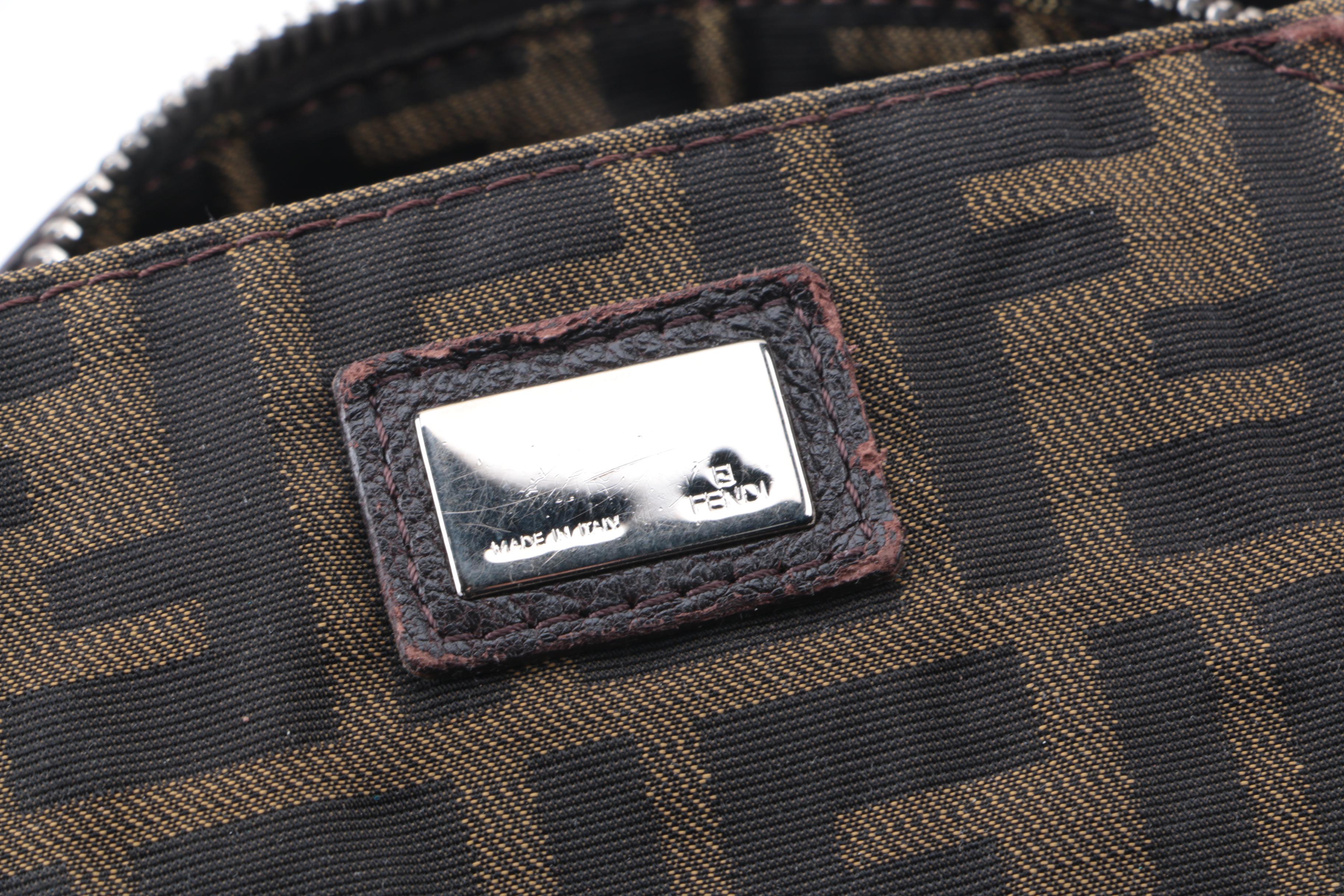 Fendi Brown Leather Mini Spy Bag