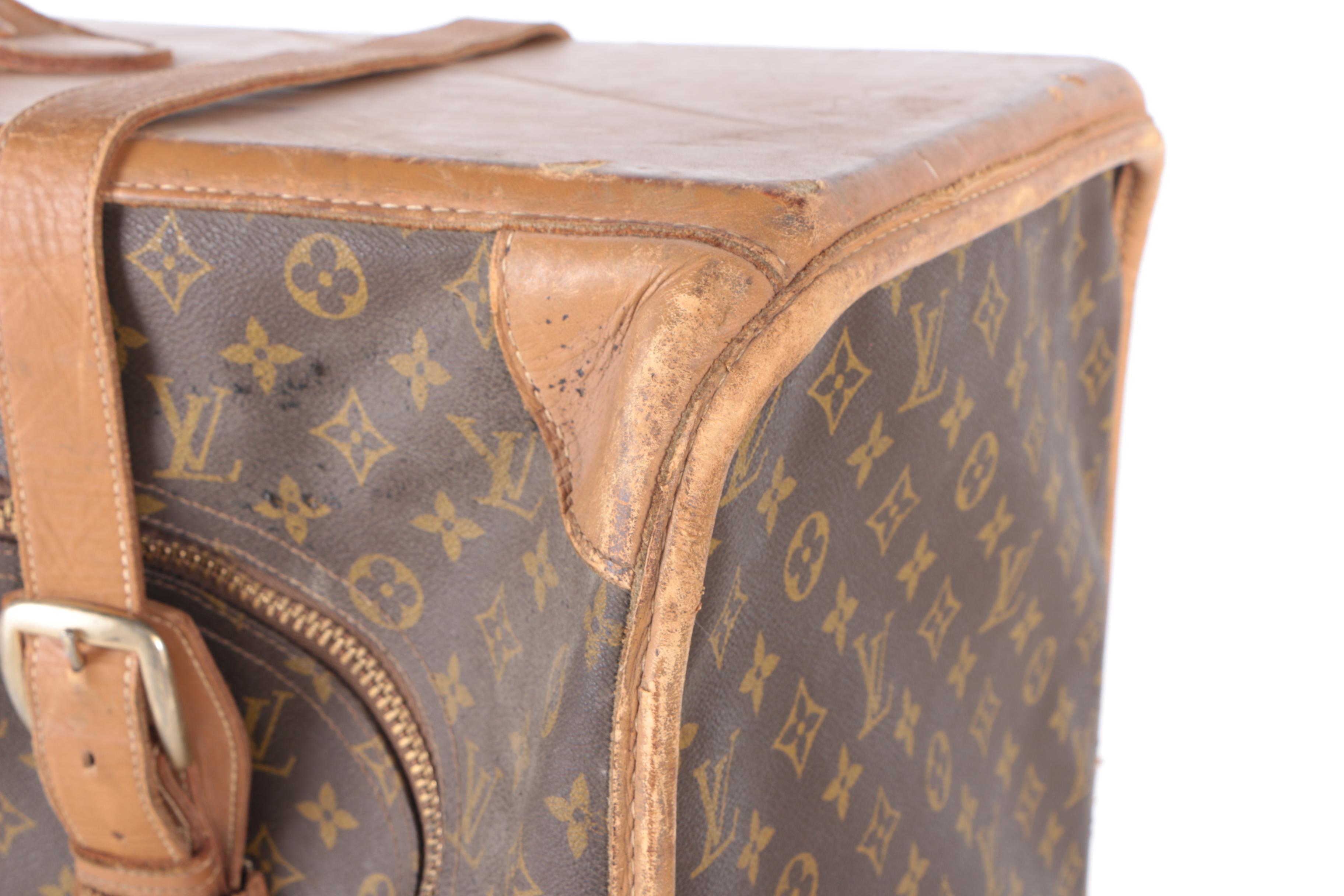 Vintage Louis Vuitton Monogram Suitcase with Buckle Straps
