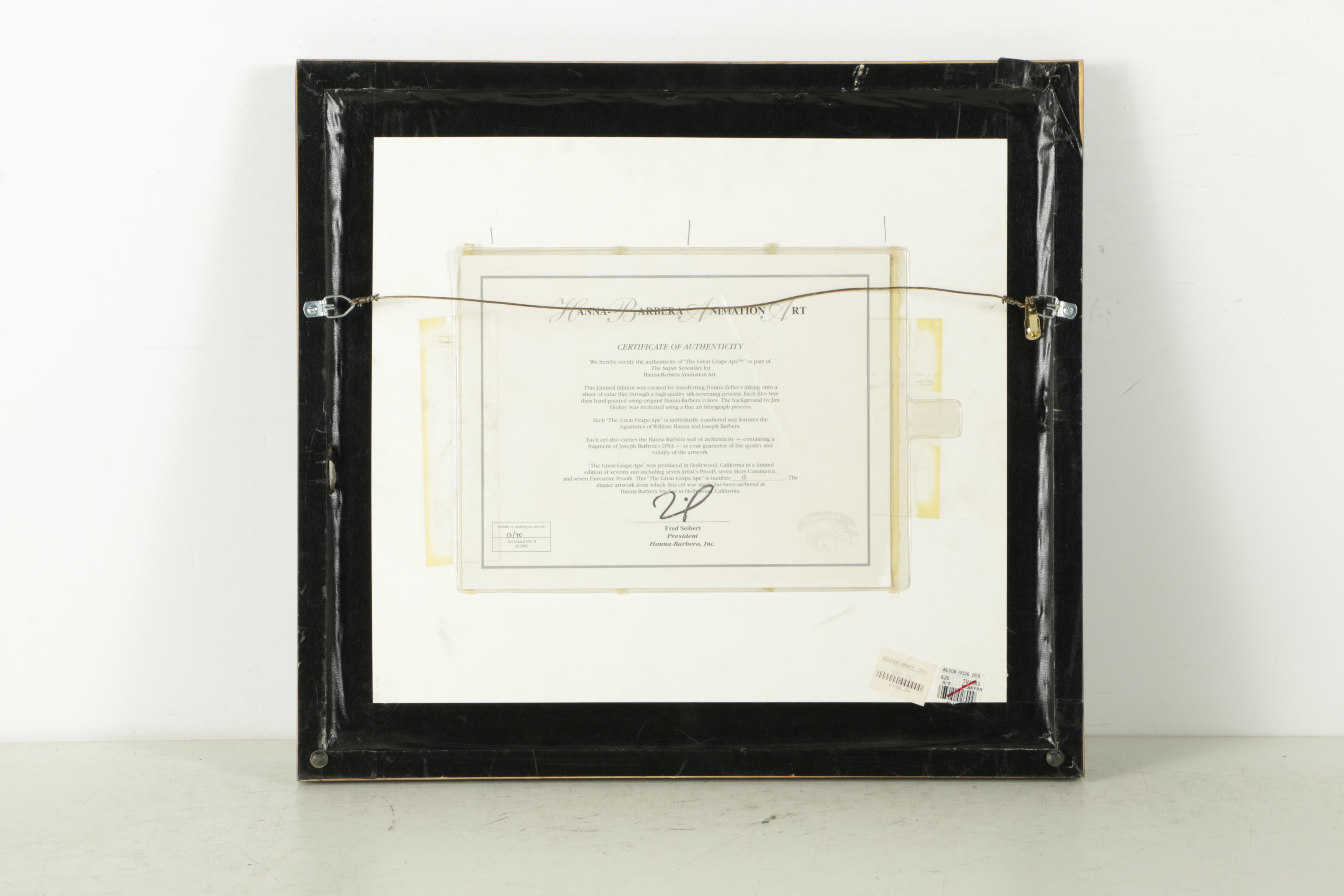 Hanna-Barbera Limited Edition Sericel "The Great Grape Ape"