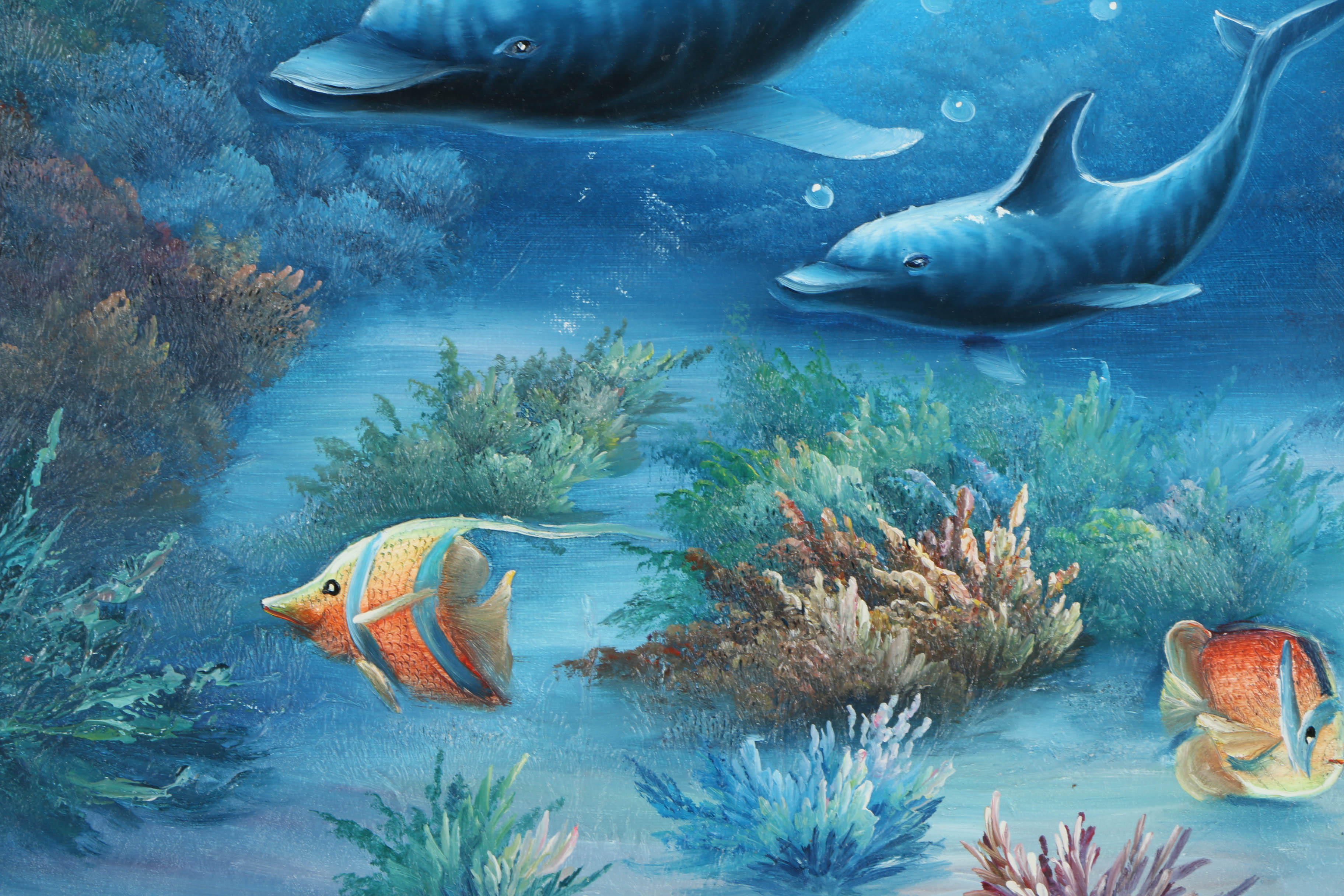 Charles Redmond Benolt Acrylic Painting of Marine Life