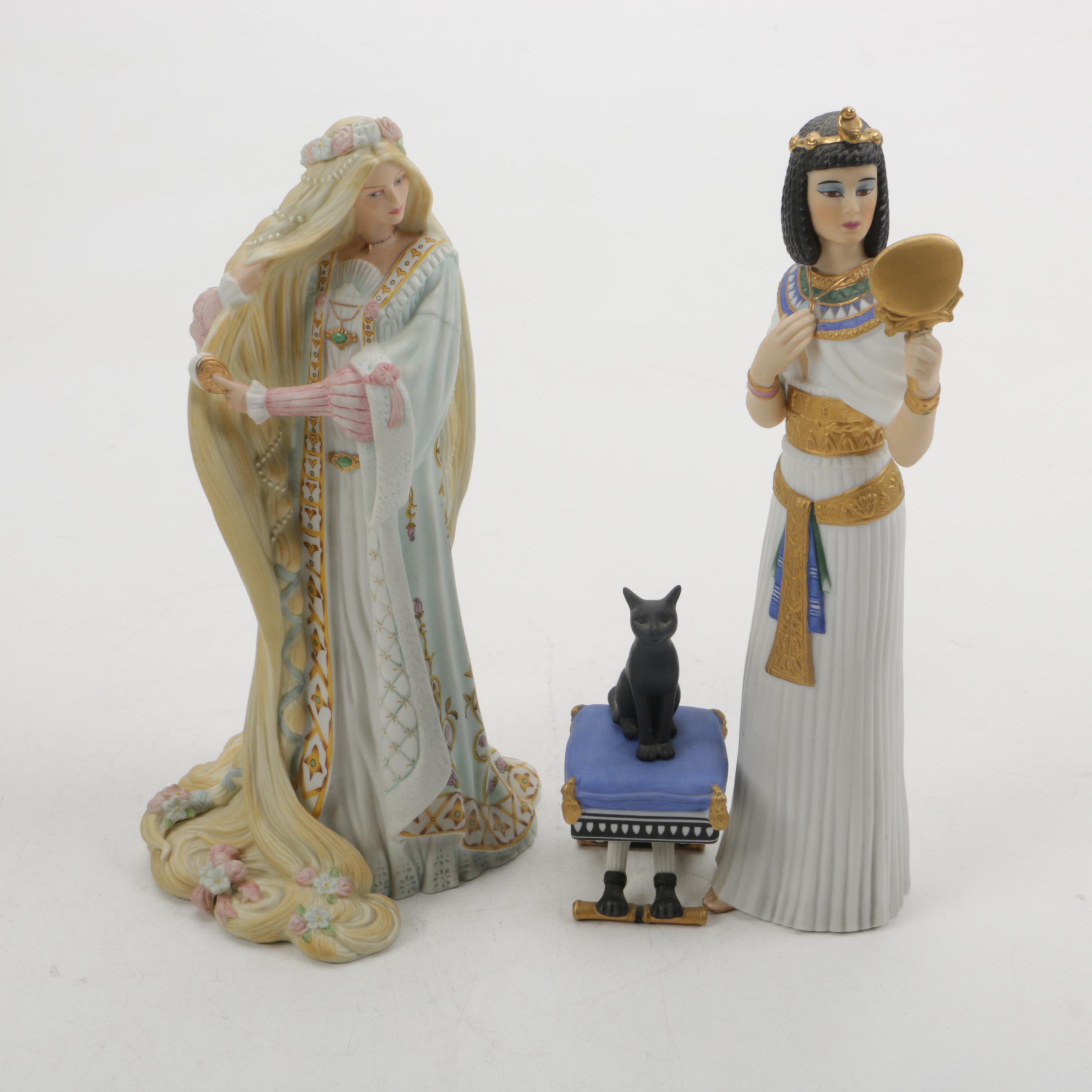 Lenox Porcelain Figurines "Cleopatra" and "Rapunzel"