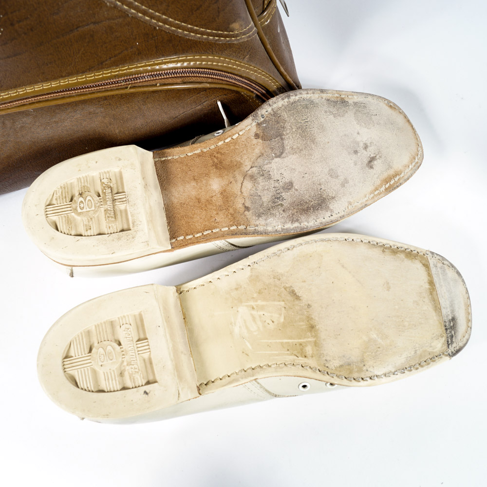 Vintage Bowling Ball, Bag and Shoes