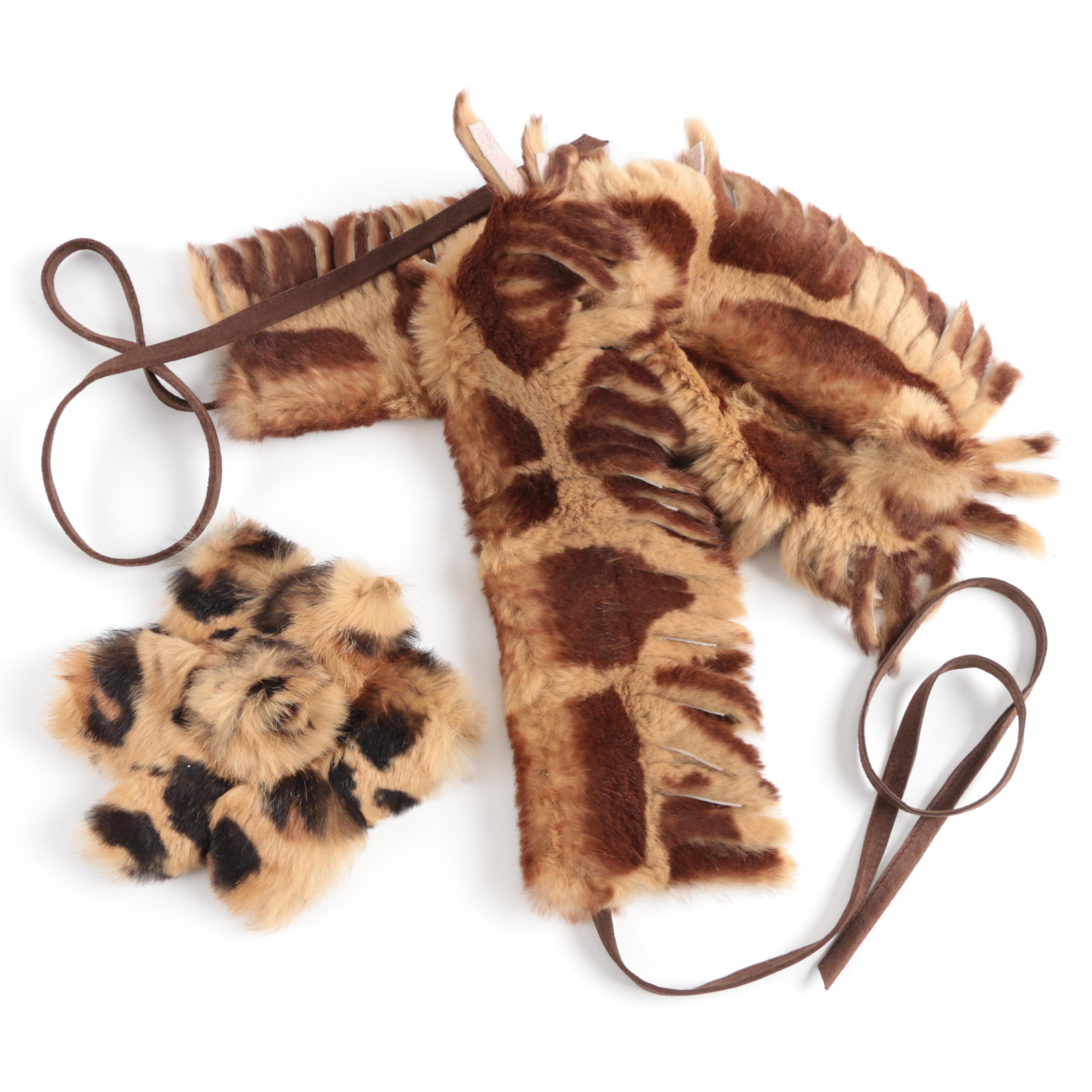Dyed Rabbit Fur Accessories