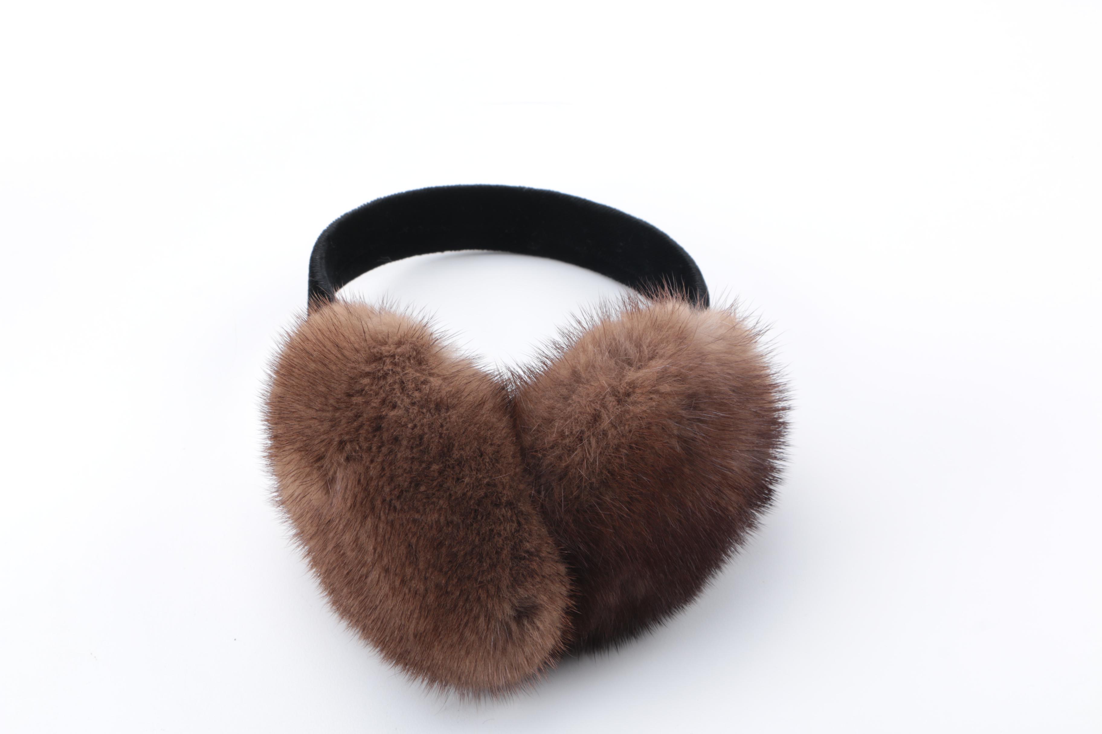Mink Fur and Shearling Earmuffs