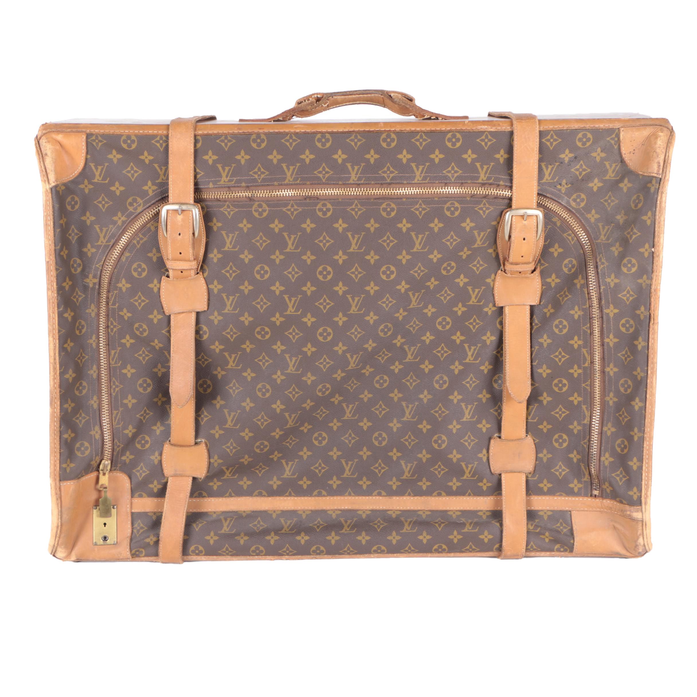 Vintage Louis Vuitton Monogram Suitcase with Buckle Straps