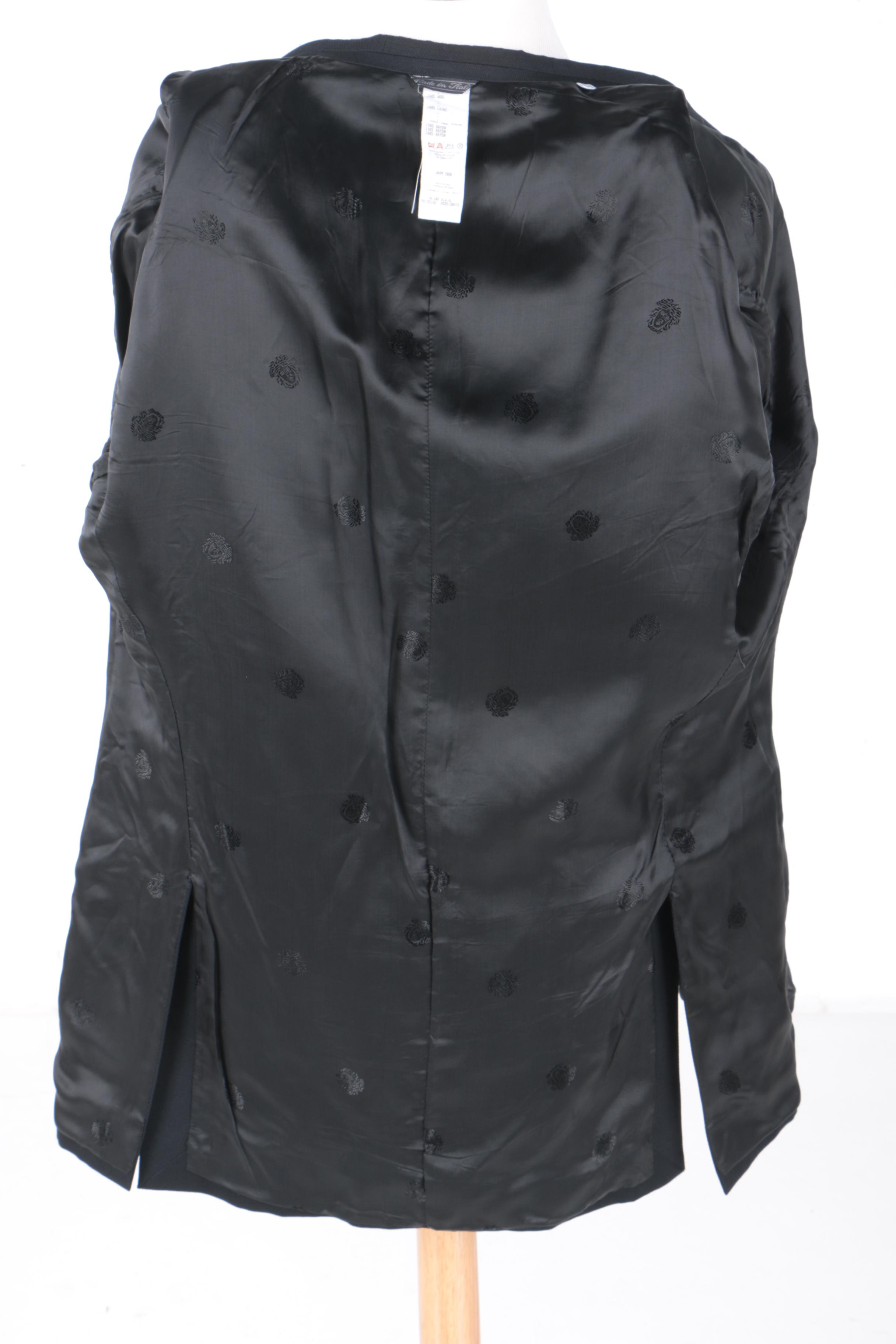 Gianni Versace Black Wool Sport Coat