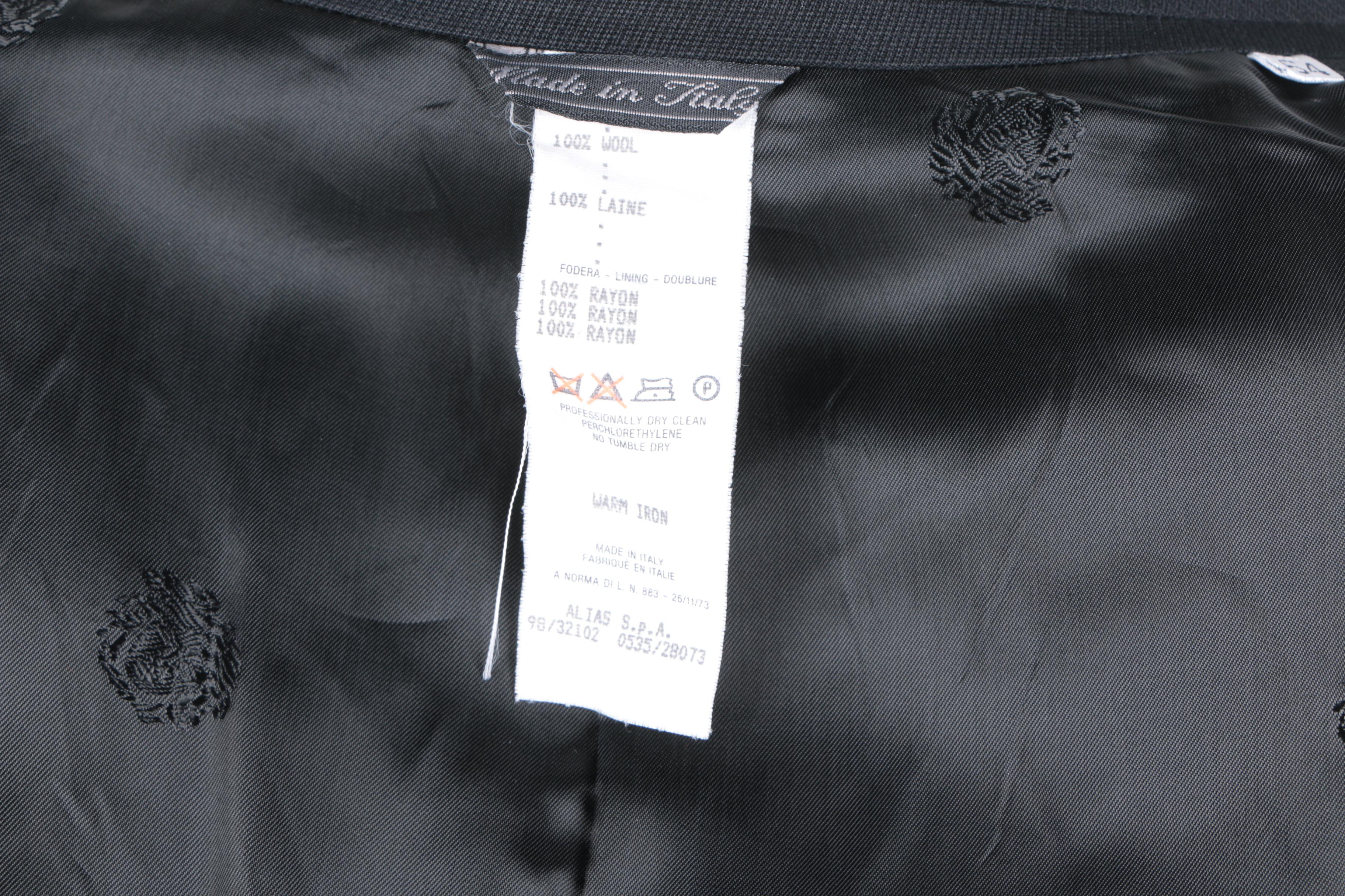 Gianni Versace Black Wool Sport Coat