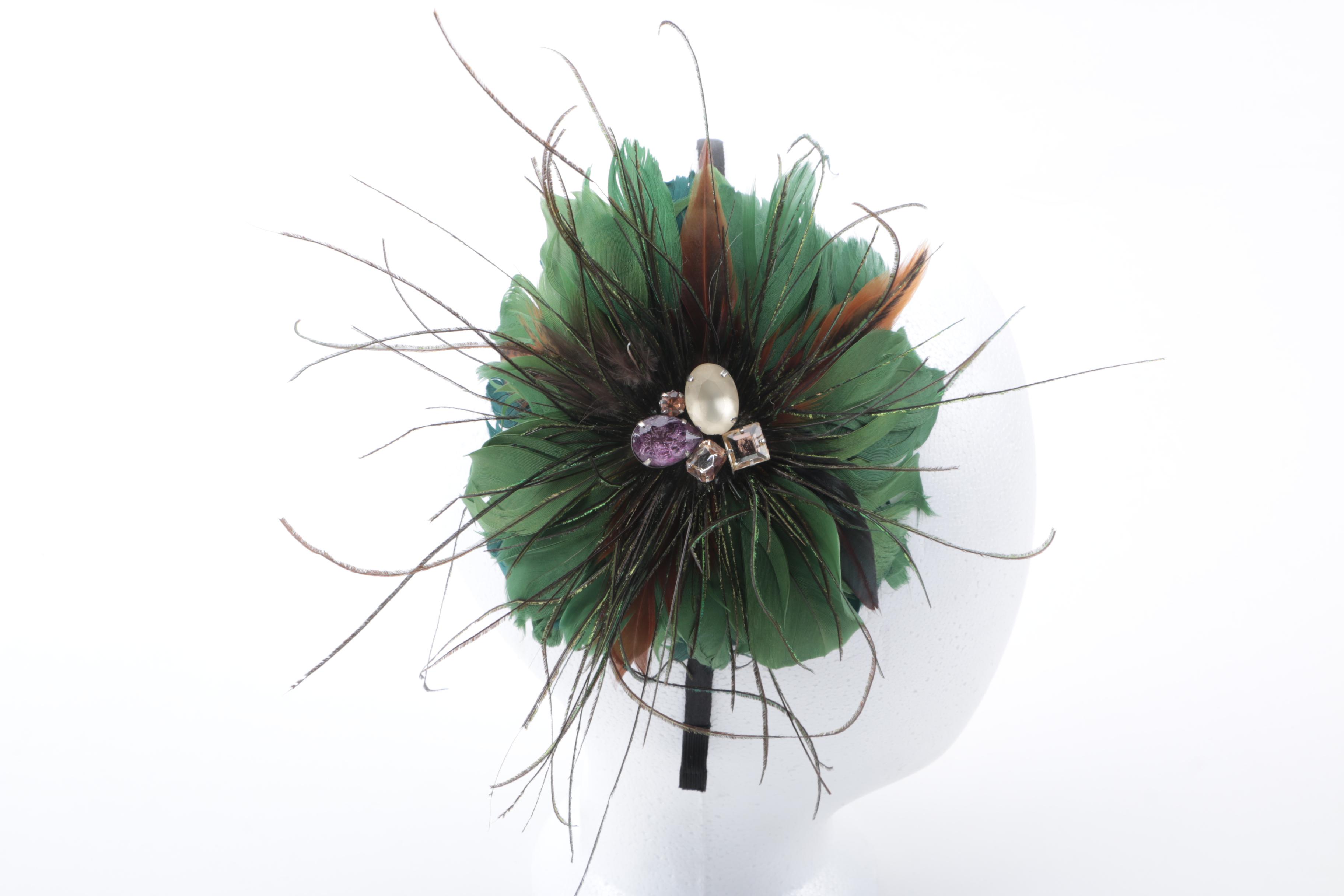 Embellished Headbands Including Feathers