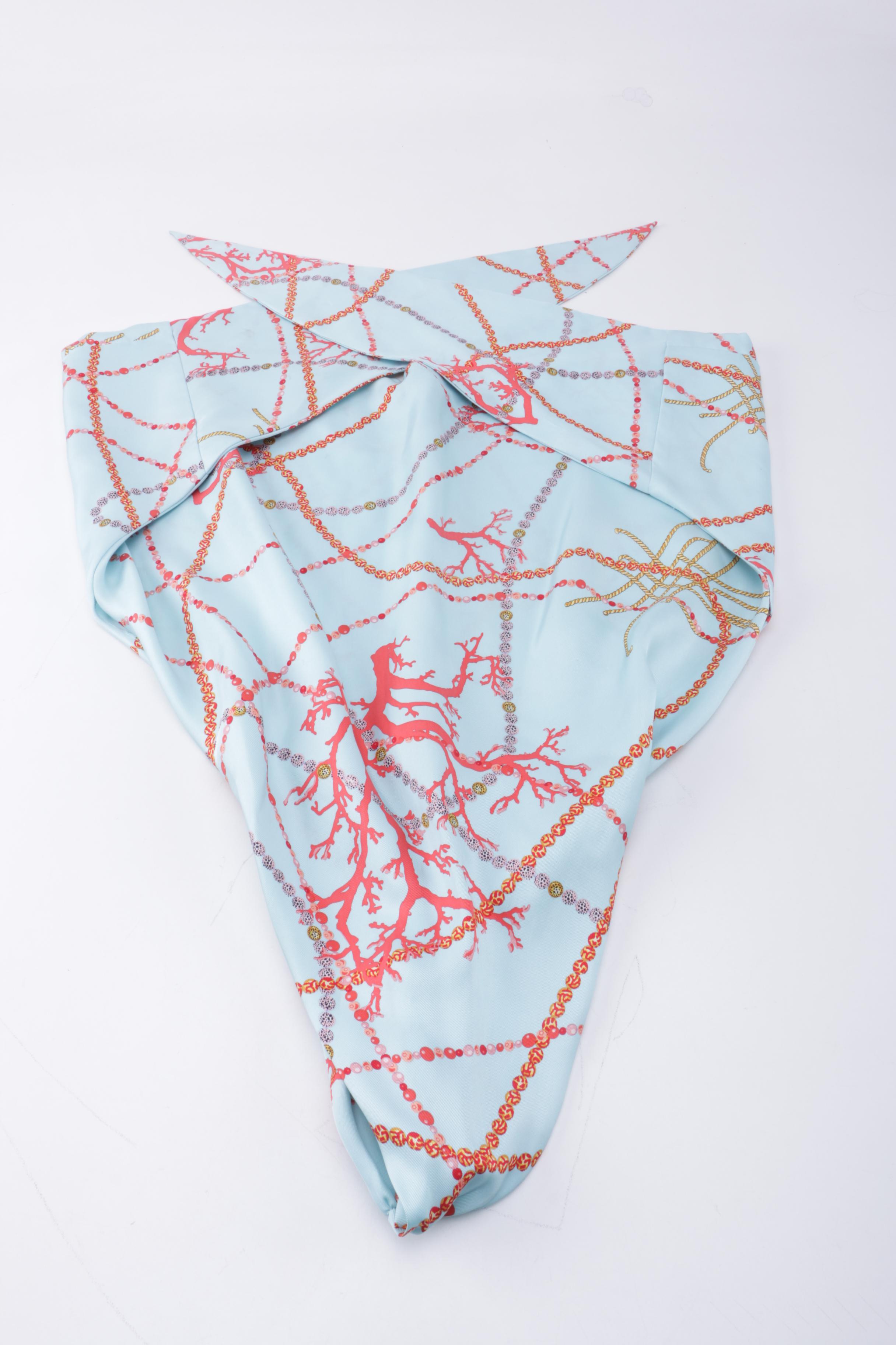 J. McLaughlin Silk Scarf Top and Sequin Tank Top