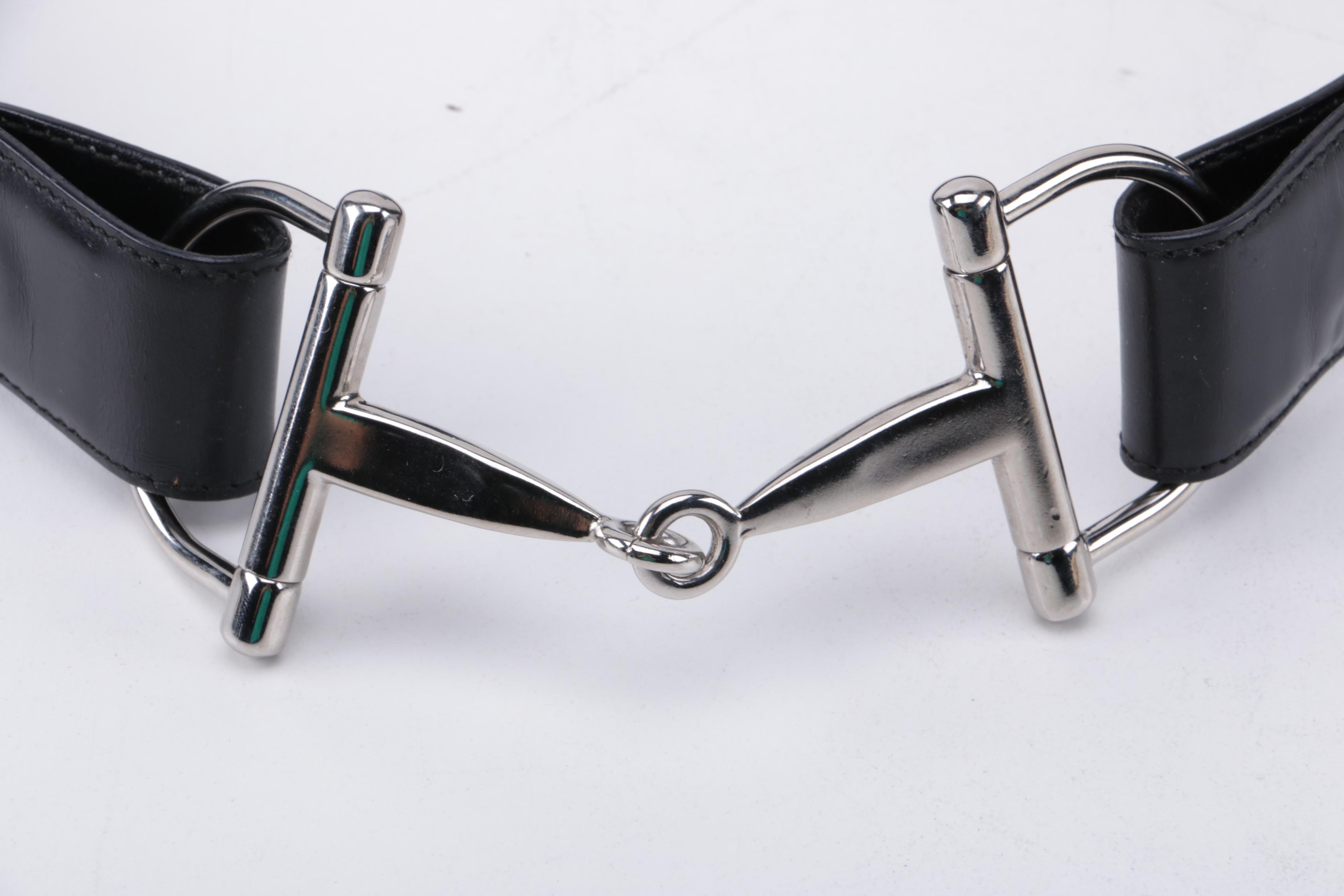 Gucci Black Leather Belt