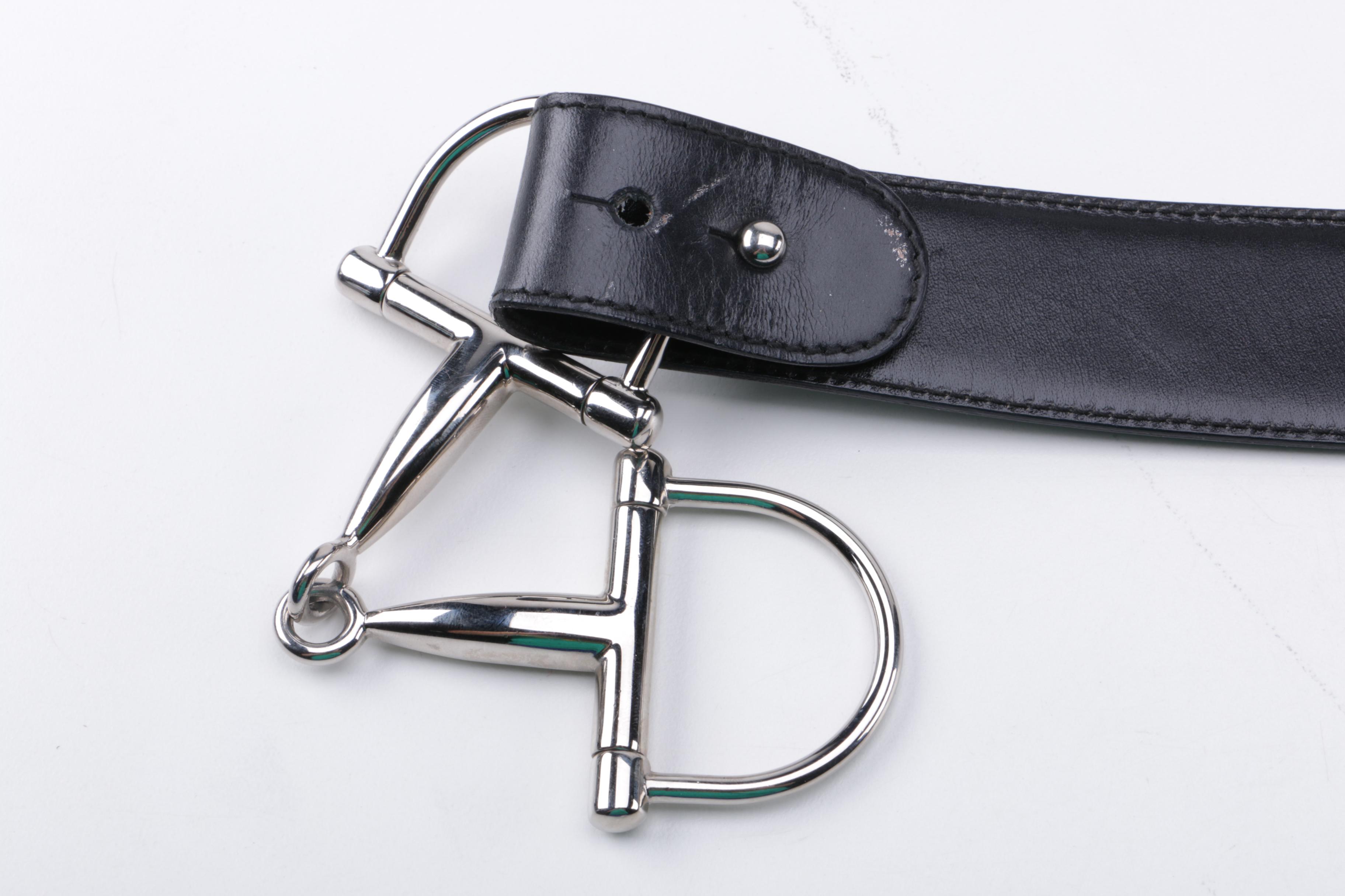 Gucci Black Leather Belt