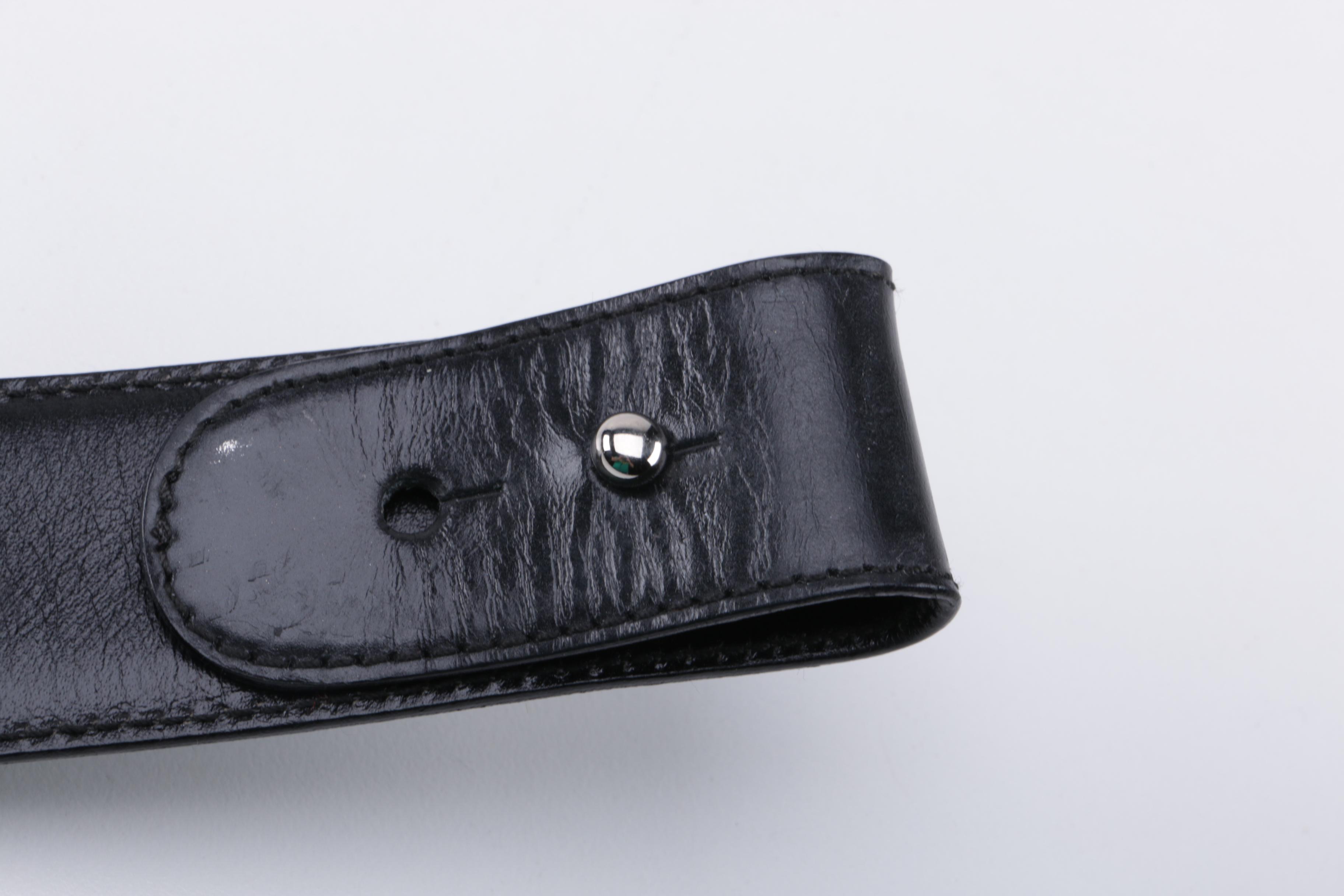 Gucci Black Leather Belt